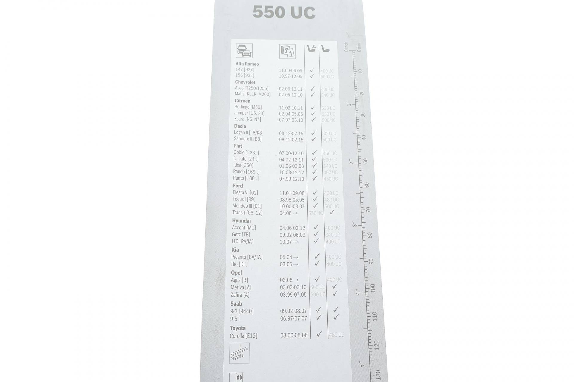 Щітка склоочисника (550мм) Audi A4/A6/Citroen Berlingo/Renault Master/Megane I 80- Eco