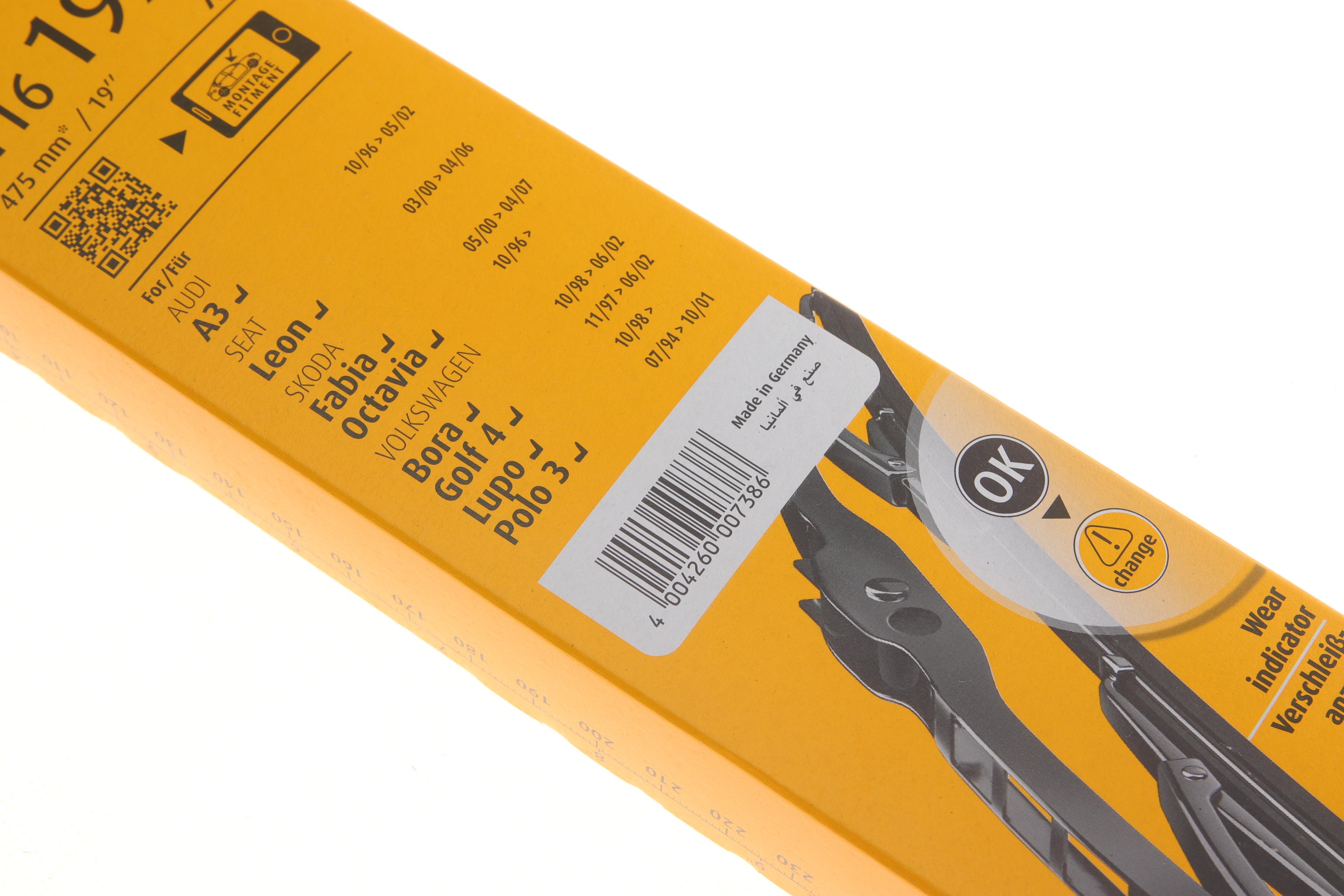 Щітка склоочисника (475mm) VW Polo/Golf IV/Skoda Octavia 94-10