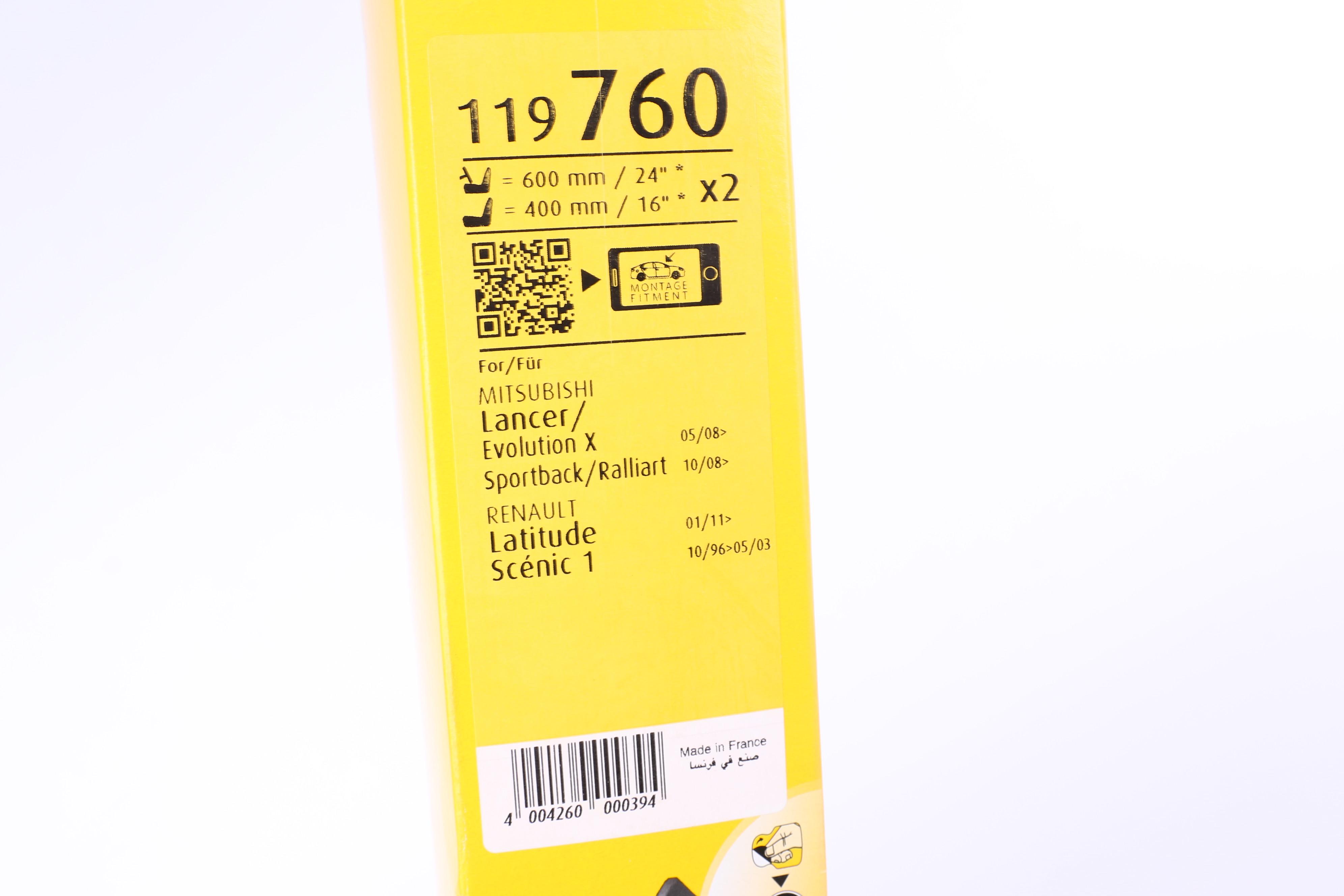 Щітки склоочисника (600/400 мм) Mazda/Mitsubishi/Nissan Aerotwin