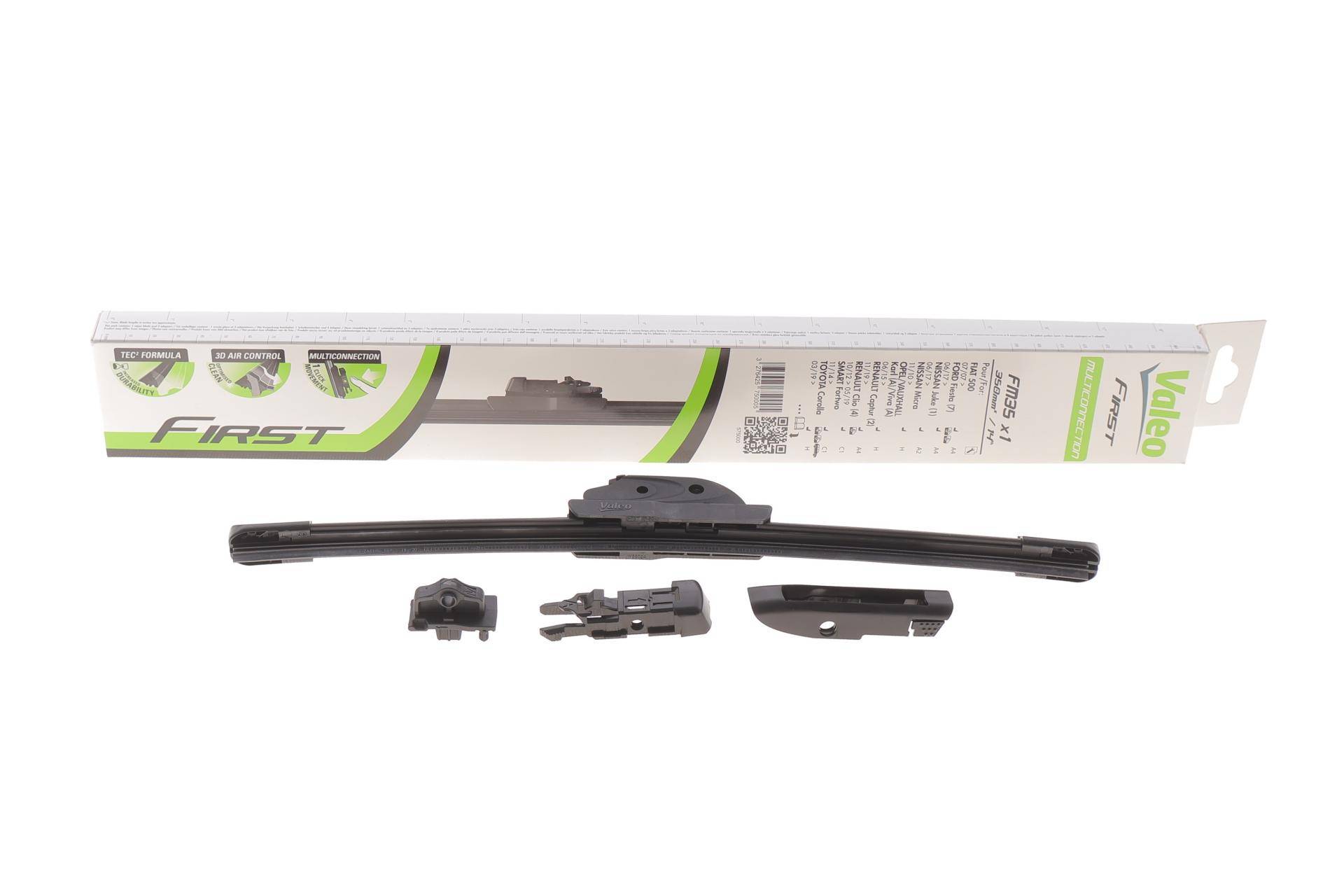 Щітка склоочисника (350mm) Chevrolet Aveo/Renault Clio IV/Smart 11- (безкаркасна)