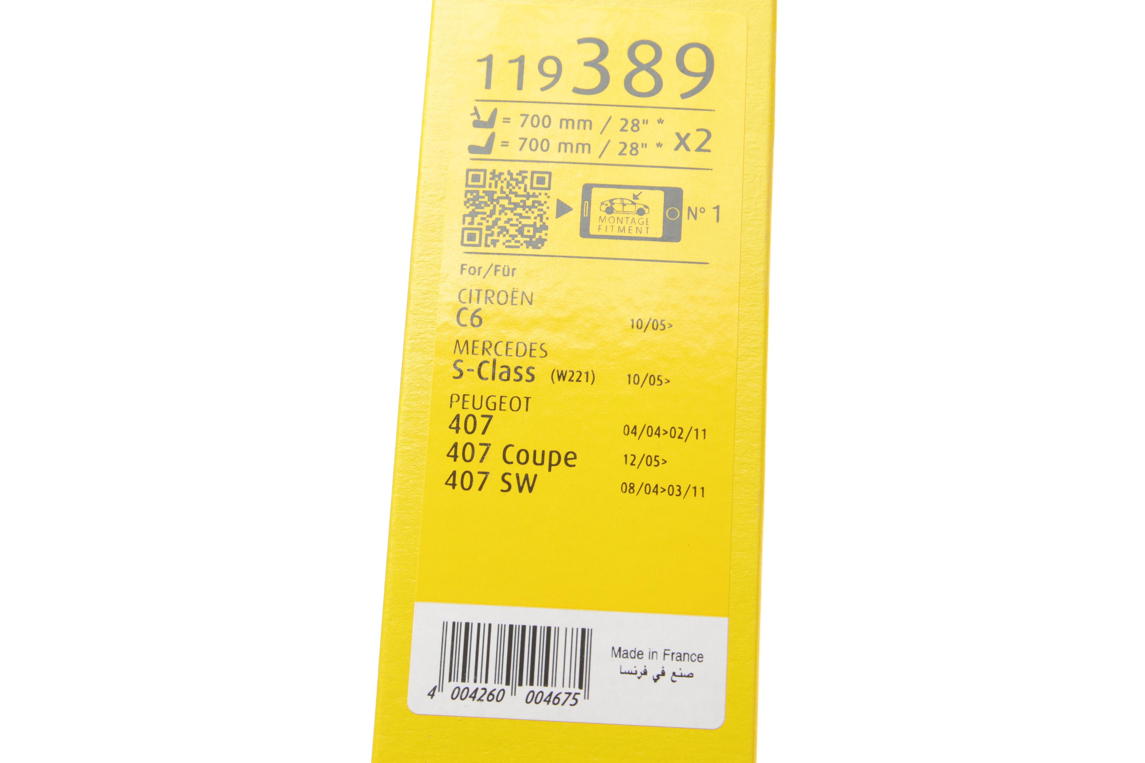 Щітки склоочисника (700/700mm) Citroen C6/Peugeot 407 04-12