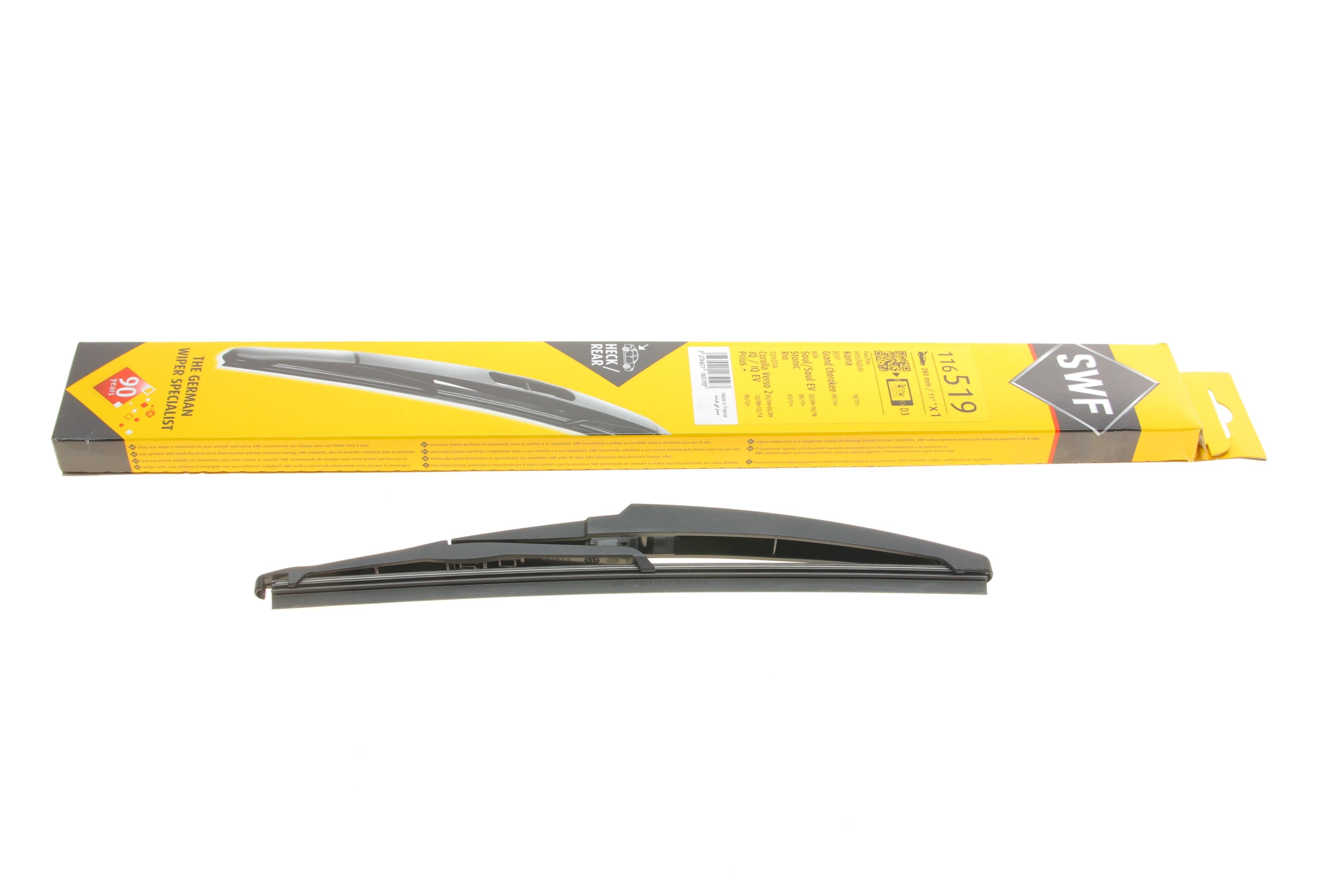 Щітка склоочисника (задня) (280mm) Kia Rio 11-/Toyota Corolla/Prius 04-