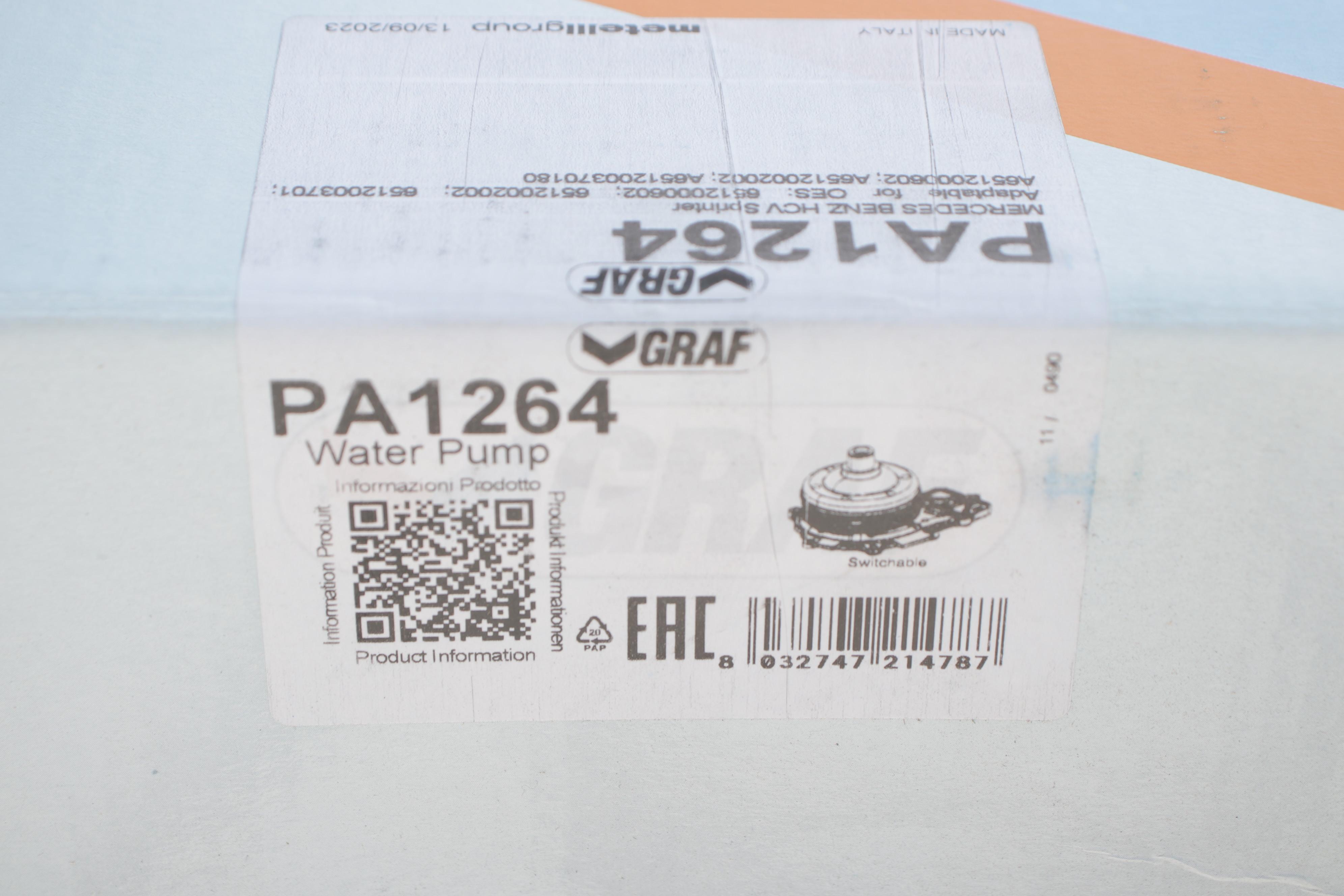 Помпа води MB Sprinter 906 2.2CDI OM651 06- (перемикається) (B/B) (9 лоп) (6 кан)