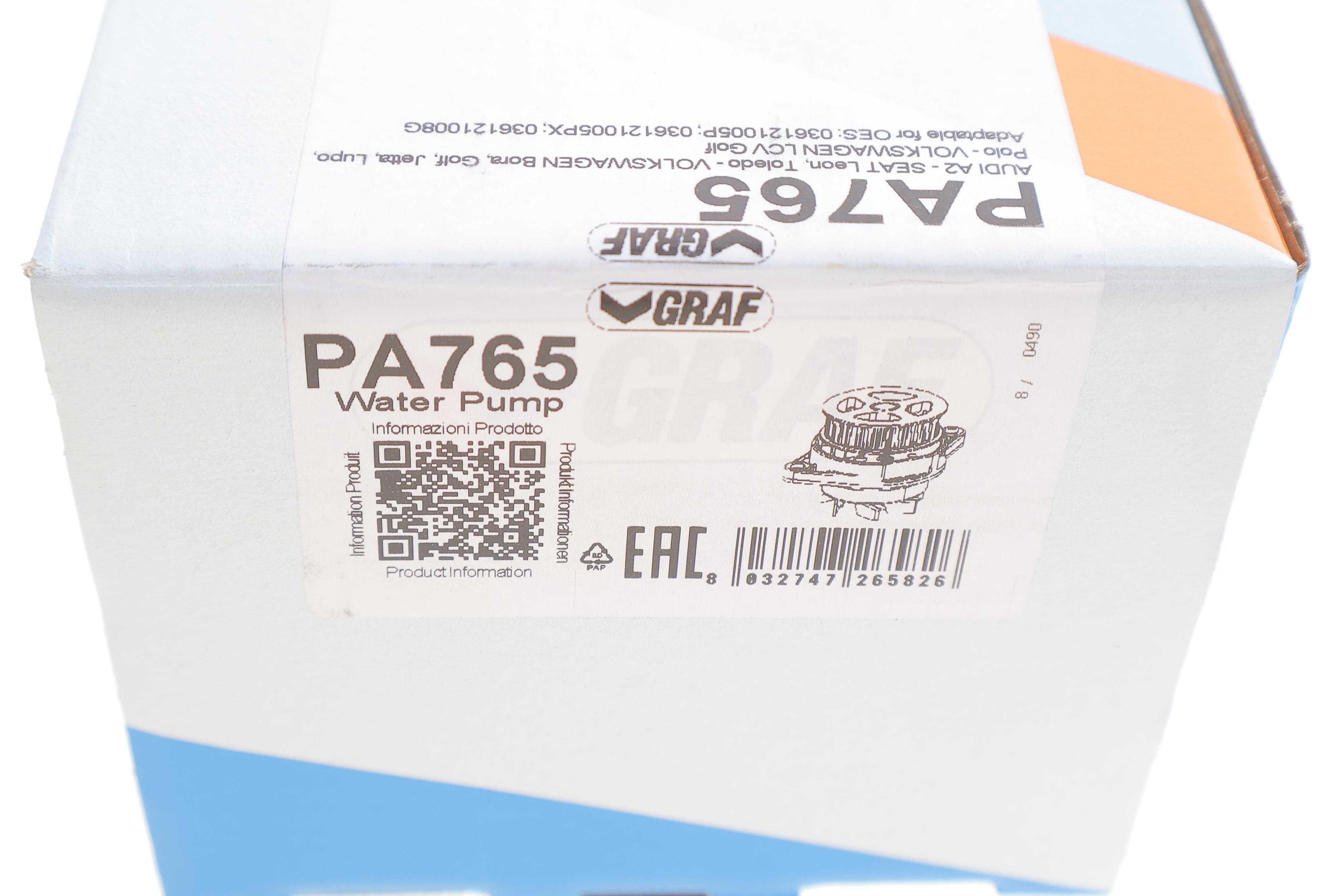 Помпа води Audi A2/Seat Leon/Toledo/VW Golf/Jetta/Polo/Bora 1.6 16V/1.6FSI 98-05 (27z) (B/B) (7 лоп)