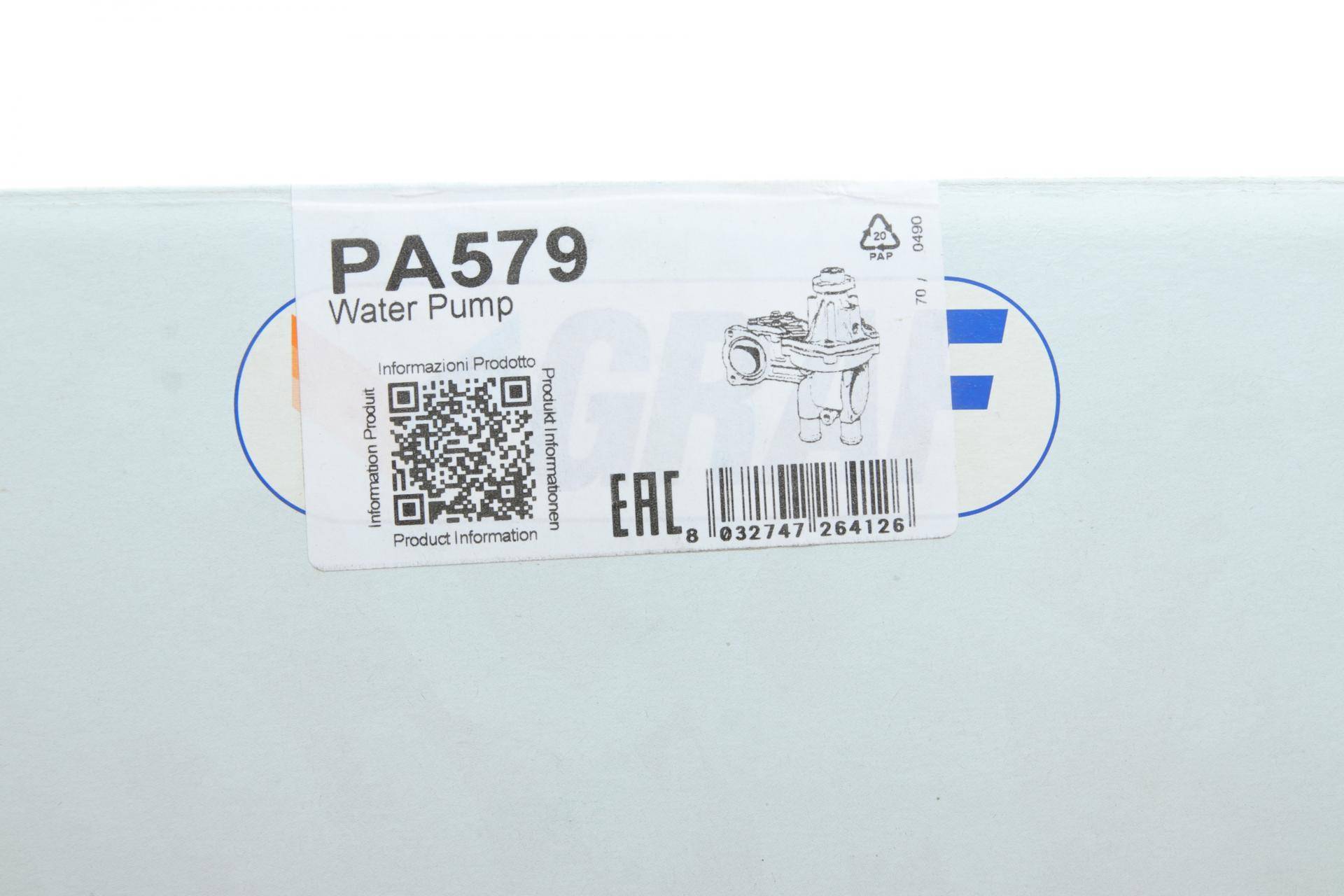 Помпа води Audi/Seat/VW 1.3/1.5/1.6/D/TD/1.7/1.8/1.9D/TD/TDI/SDI/2.0/E (B/B) (6 лоп) (з корпусом)