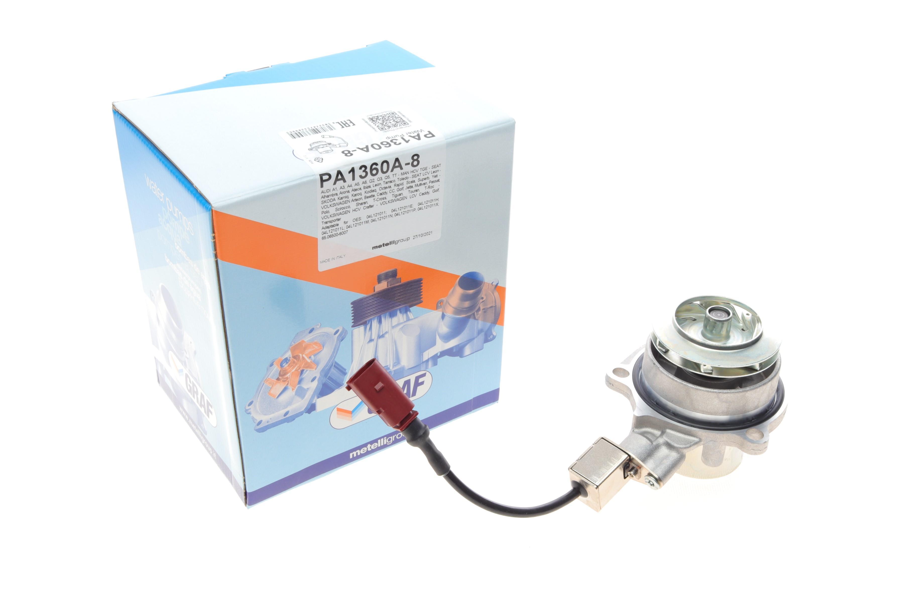 Помпа води Audi/Seat/Skoda/VW Crafter/Caddy/T6/Passat/Golf 1.6/2.0TDI 13- (R/B 4PT)(7 лоп)(з датч)