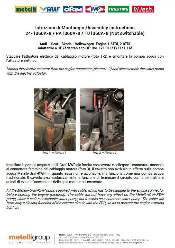 Помпа води Audi/Seat/Skoda/VW Crafter/Caddy/T6/Passat/Golf 1.6/2.0TDI 13- (R/B 4PT)(7 лоп)(з датч)