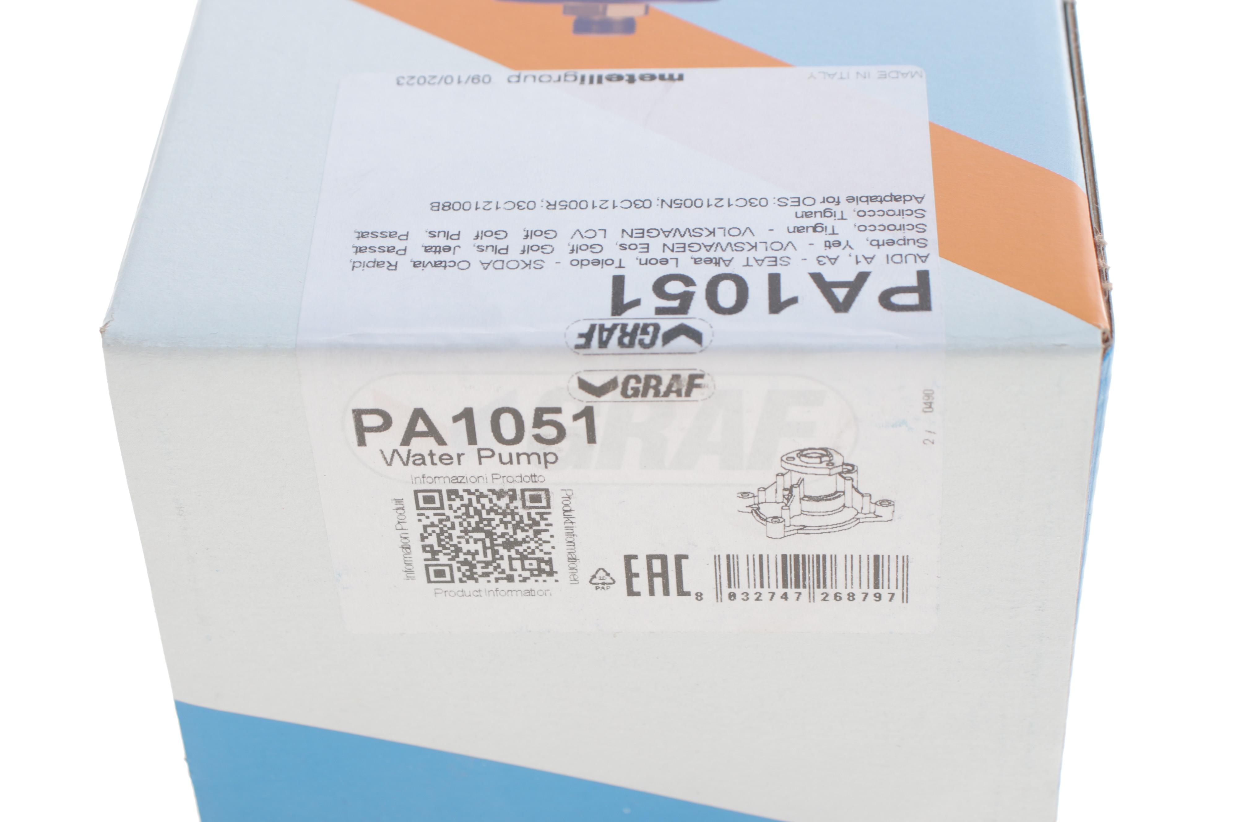 Помпа води Audi A1/A3/Skoda Octavia/SuperB/Rapid/VW Golf V/VI/Passat 1.4TFSI/TSI 07- (B/B) (7 лоп)