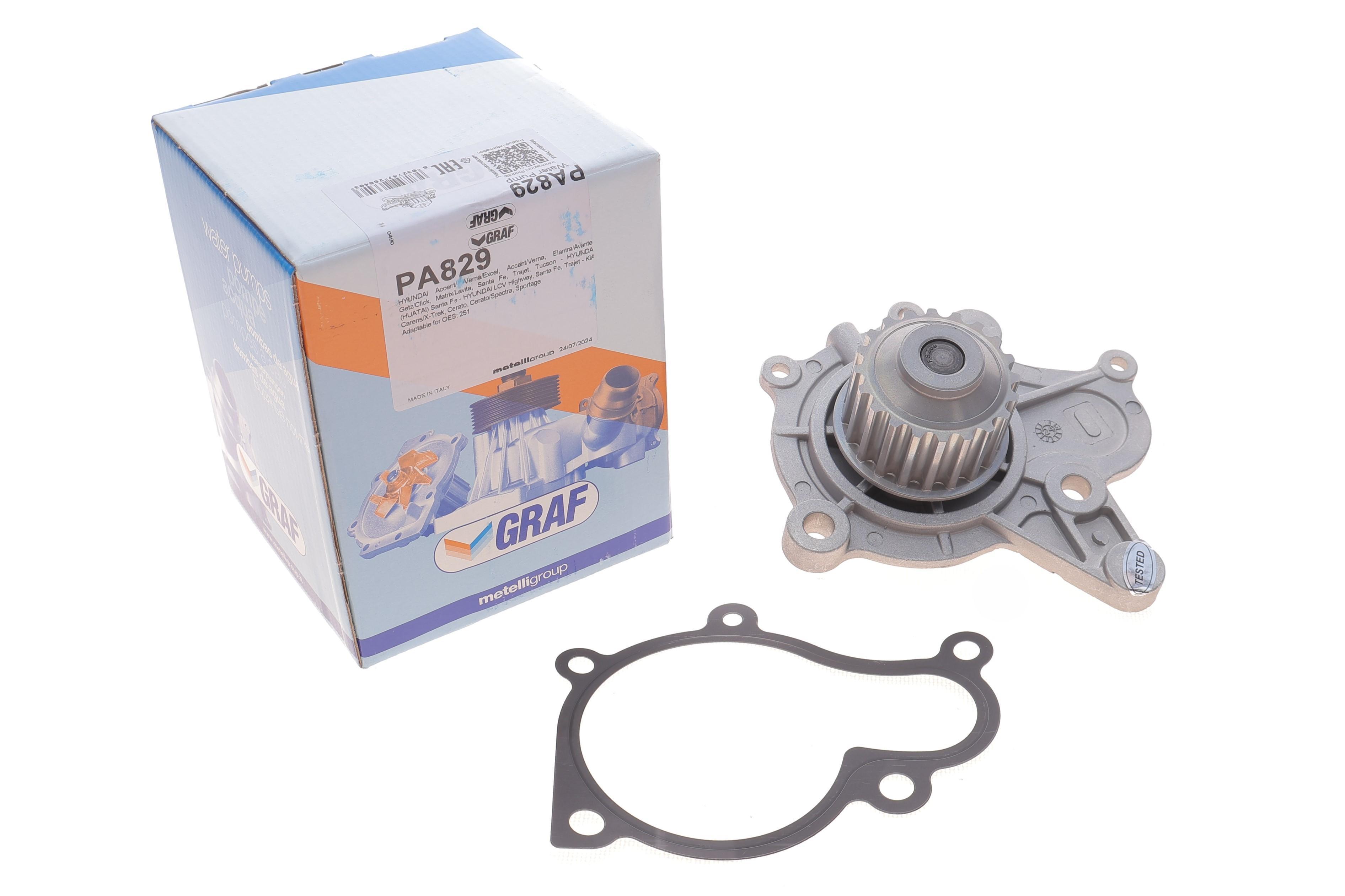 Помпа води Hyundai Accent/Elantra/Santa Fe/Tucson/Kia Sportage 1.5/2.0CRDI 01-08 (20z) (R/B) (6 лоп)