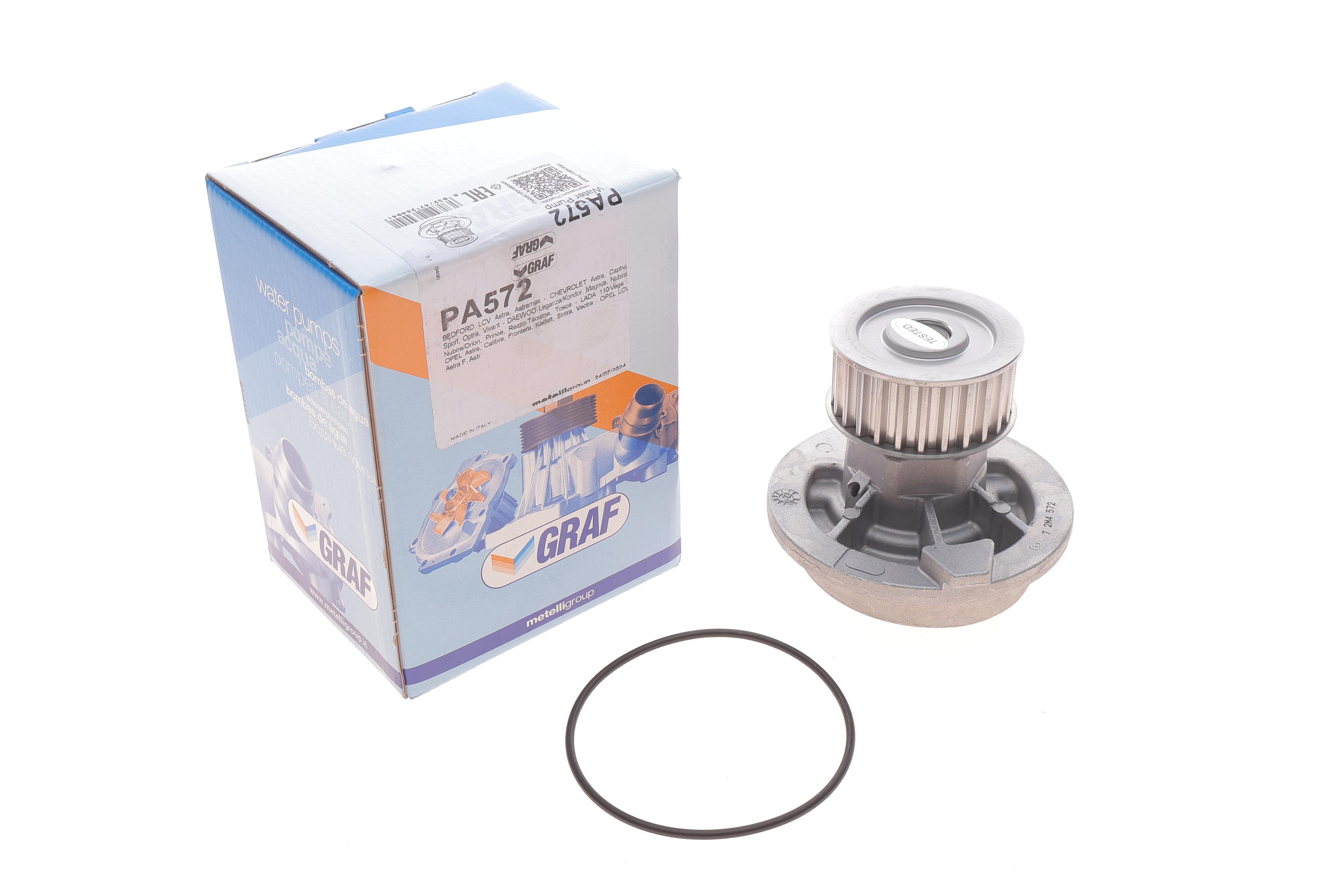 Помпа води Opel Astra F/G/Vectra A/B/Kadett E 1.7D/TD/1.8i 16V/2.0i 16V 88-00 (25z) (B/B) (8 лоп.)