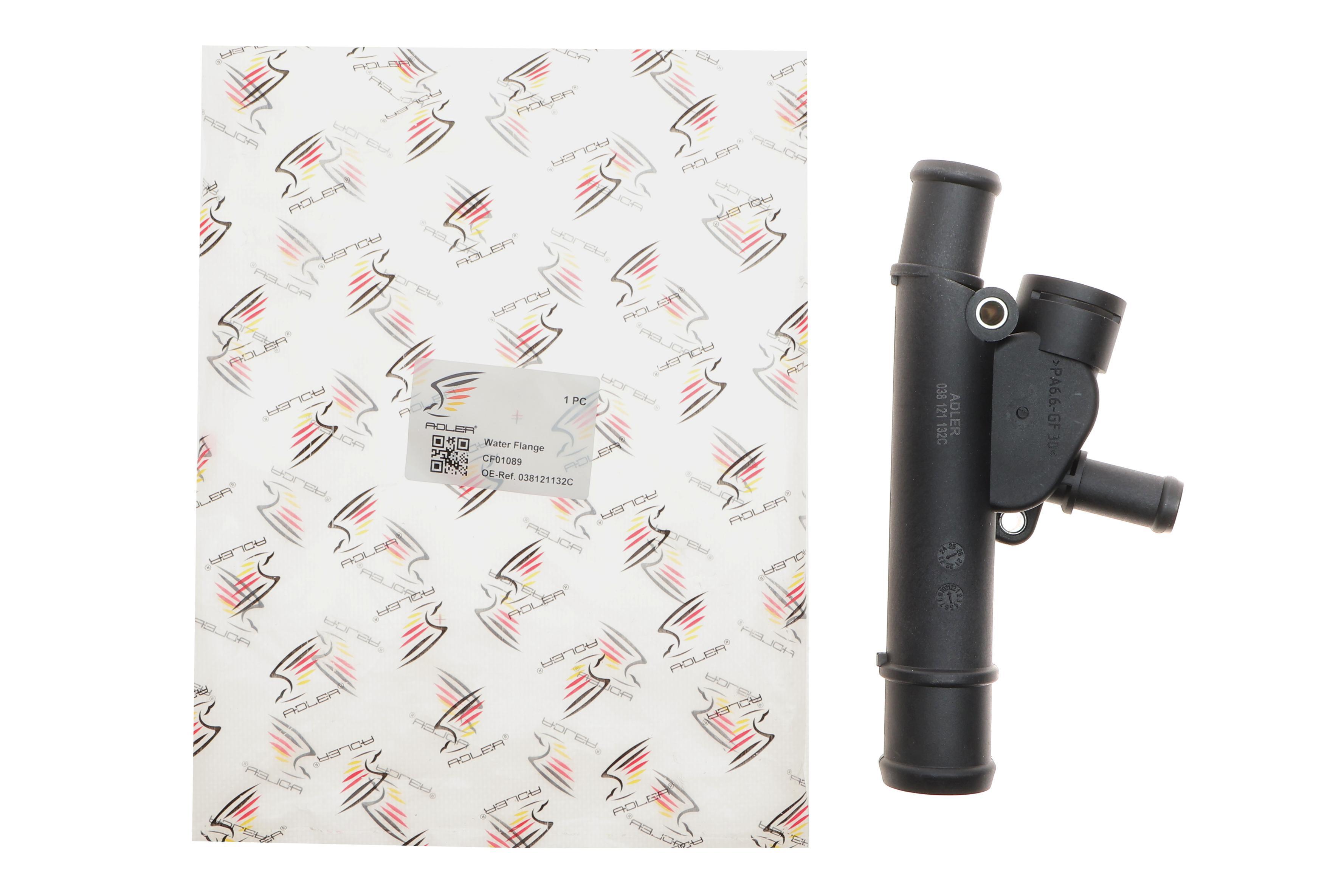 Фланець системи охолодження VW T5 03-09/Caddy II 1.9TDI 95-04