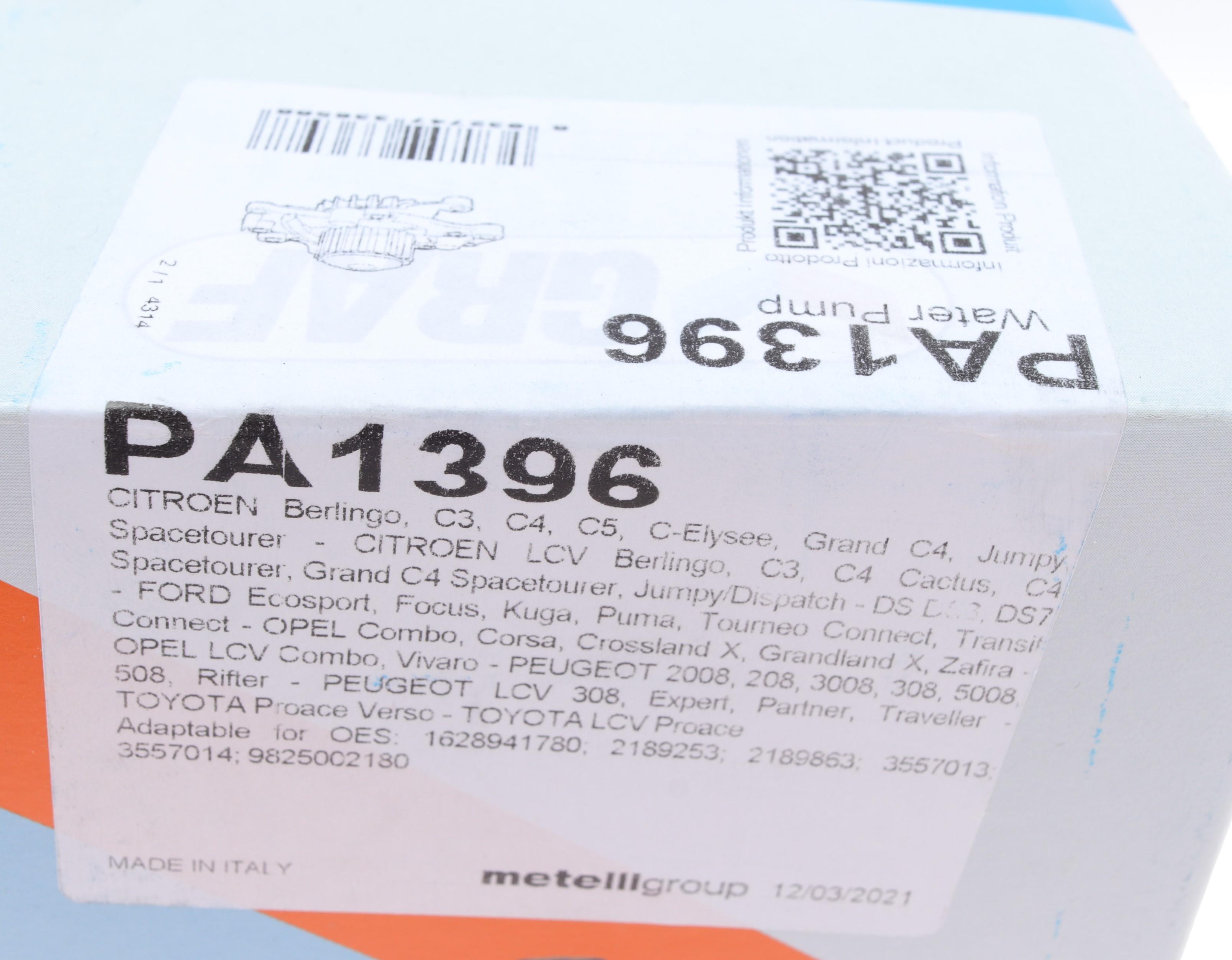 Помпа води Citroen/Peugeot 1.5BlueHDi/Ford 1.5Ecoblue/Opel 1.5D/HDi 18- (18z) (R/B) (9 лоп.)