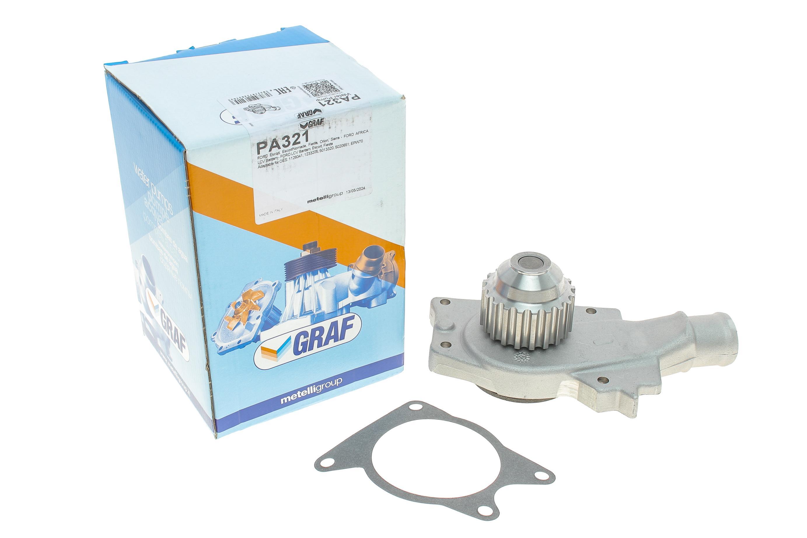 Помпа води Ford Fiesta II/III/Escort III/IV/V/VI/VII 1.3/1.4/1.6 81-00 (20z) (B/B) (8 лоп.)