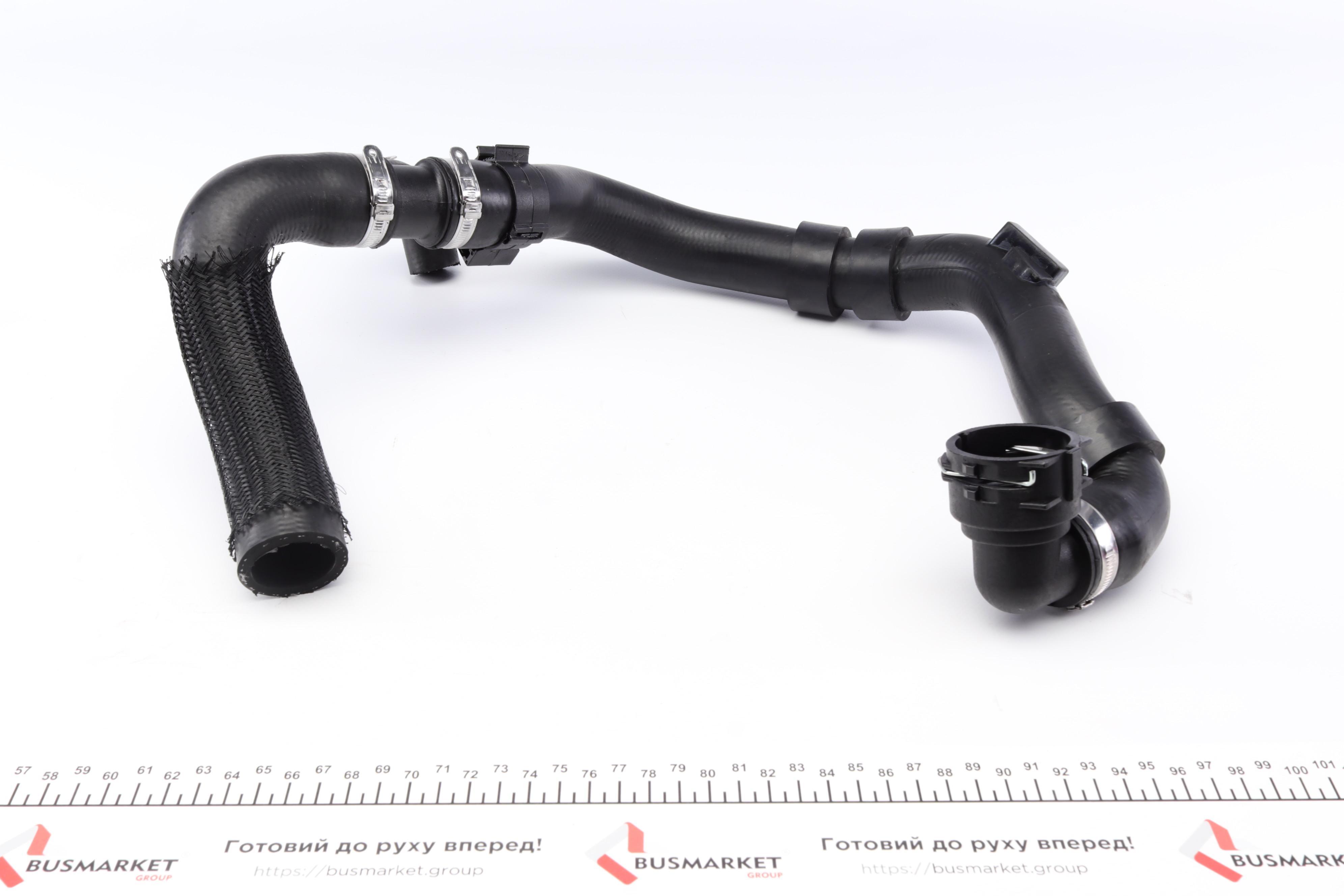 Патрубок радіатора (передній) VW Caddy IV/Golf VI 1.6TDI/2.0TDI 08- (к-кт в зборі)