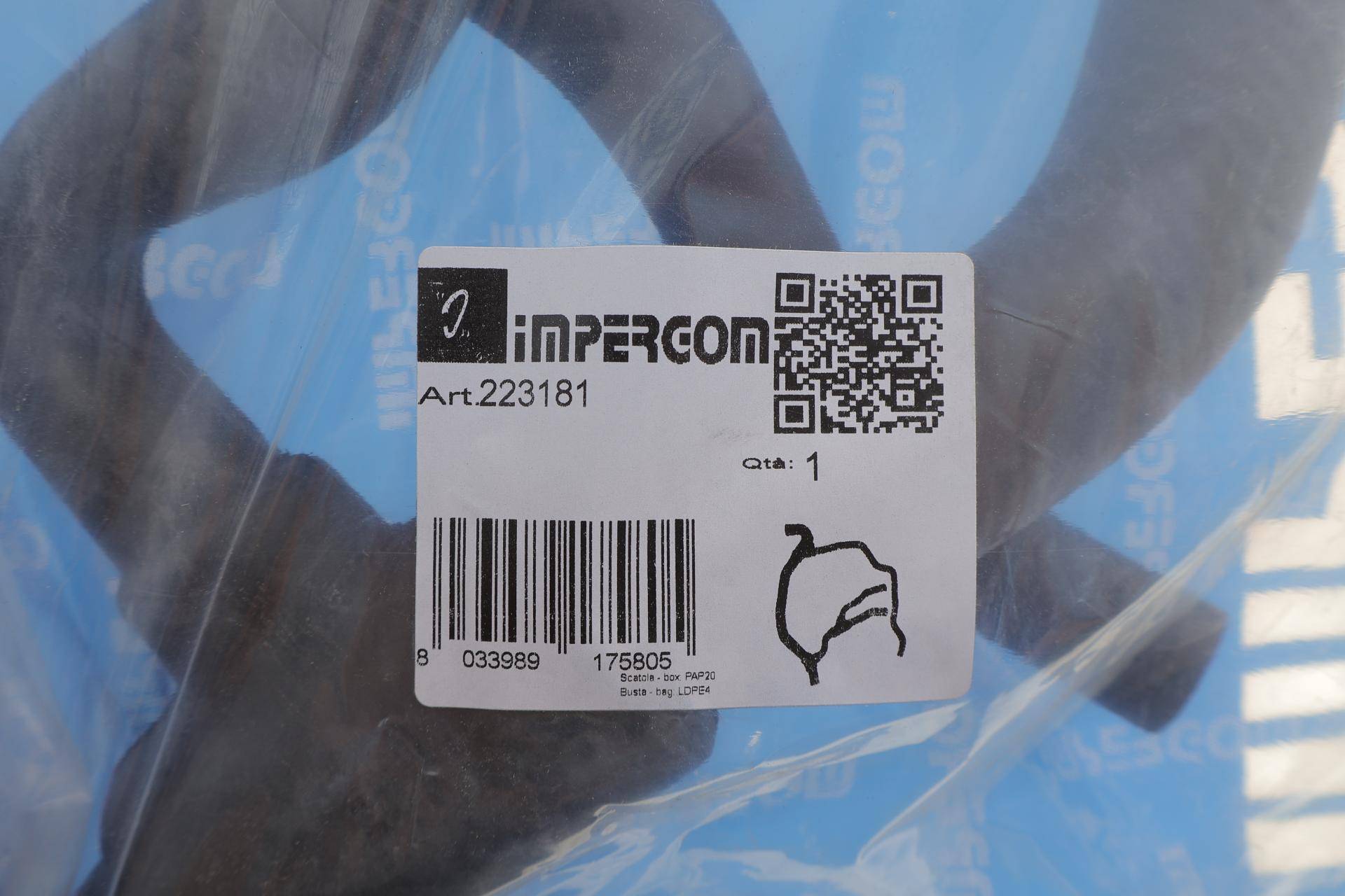 Патрубок системи охолодження Renault Kangoo 1.9D 97- (нижній/к-кт в зборі)