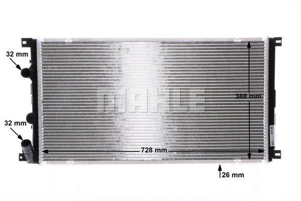 Радіатор охолодження Opel Movano/ Renault Master 1.9-2.8dTi/dCi 01- (-AC)