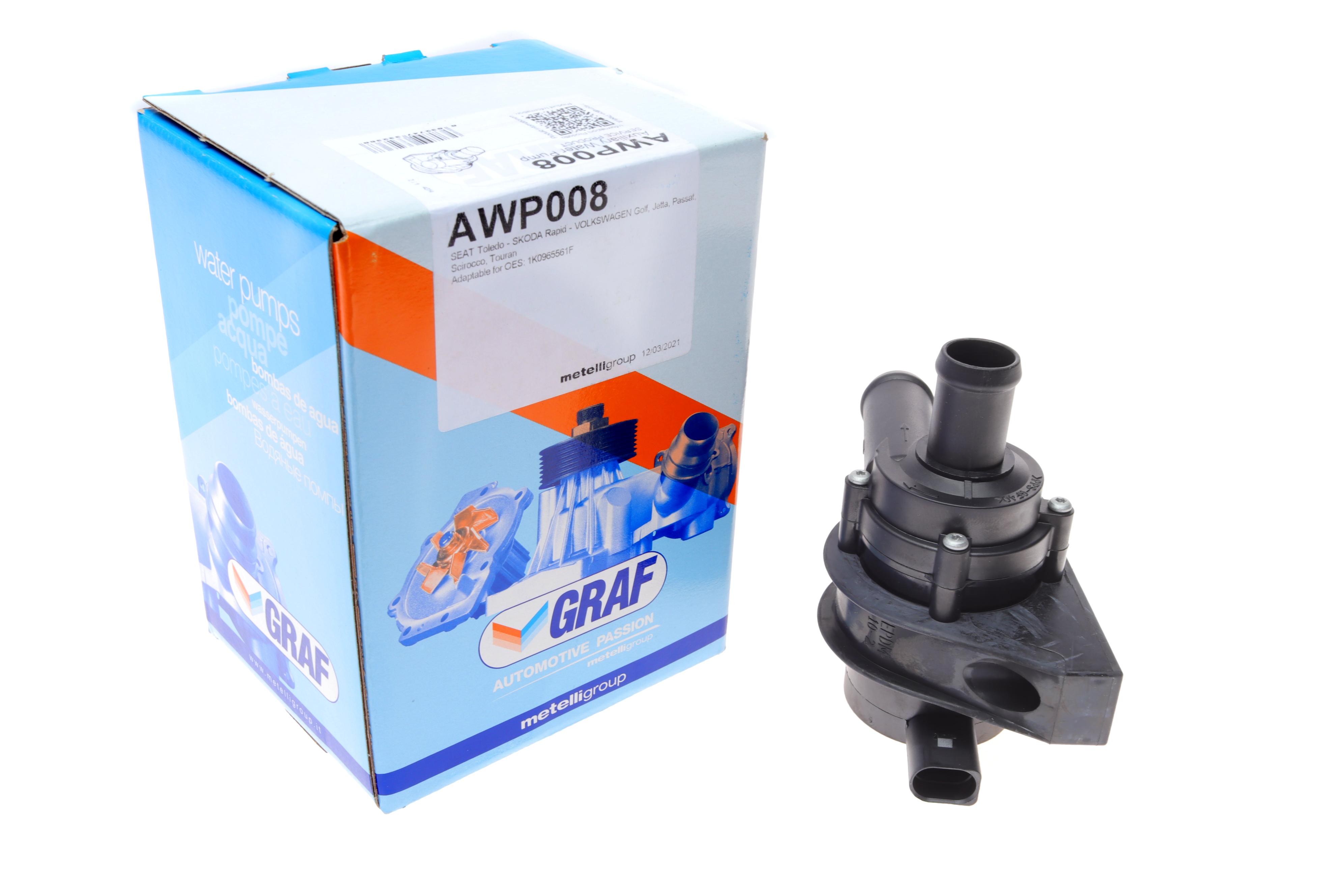 Насос системи охолодження (додатковий) Skoda Rapid/VW Jetta 11-/Passat 10-14/Touran/Golf 06-