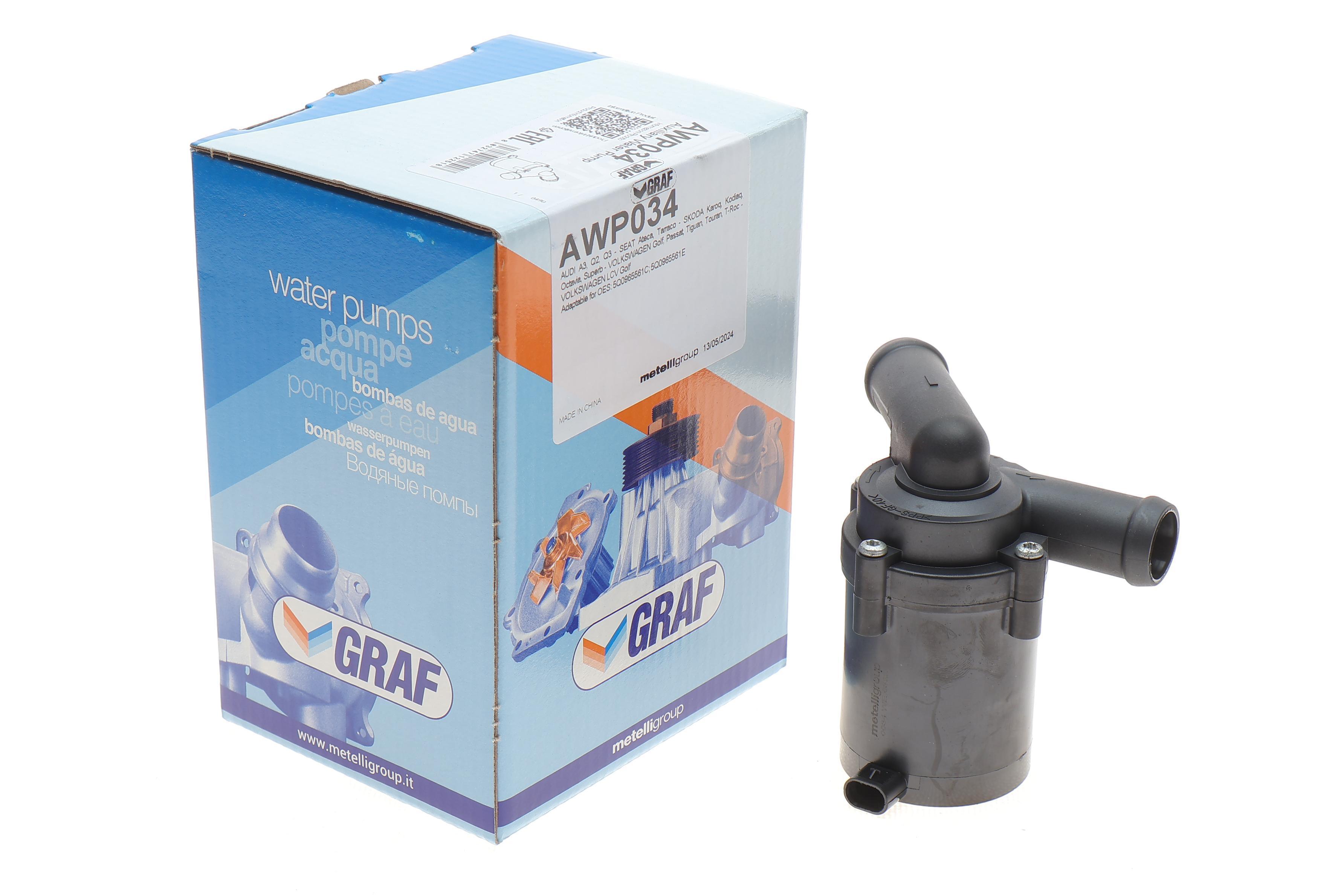 Насос системи охолодження (додатковий) Audi A3/Q3/Seat Leon/Skoda Octavia/VW Caddy 1.0-2.0TSI/1.6-2.