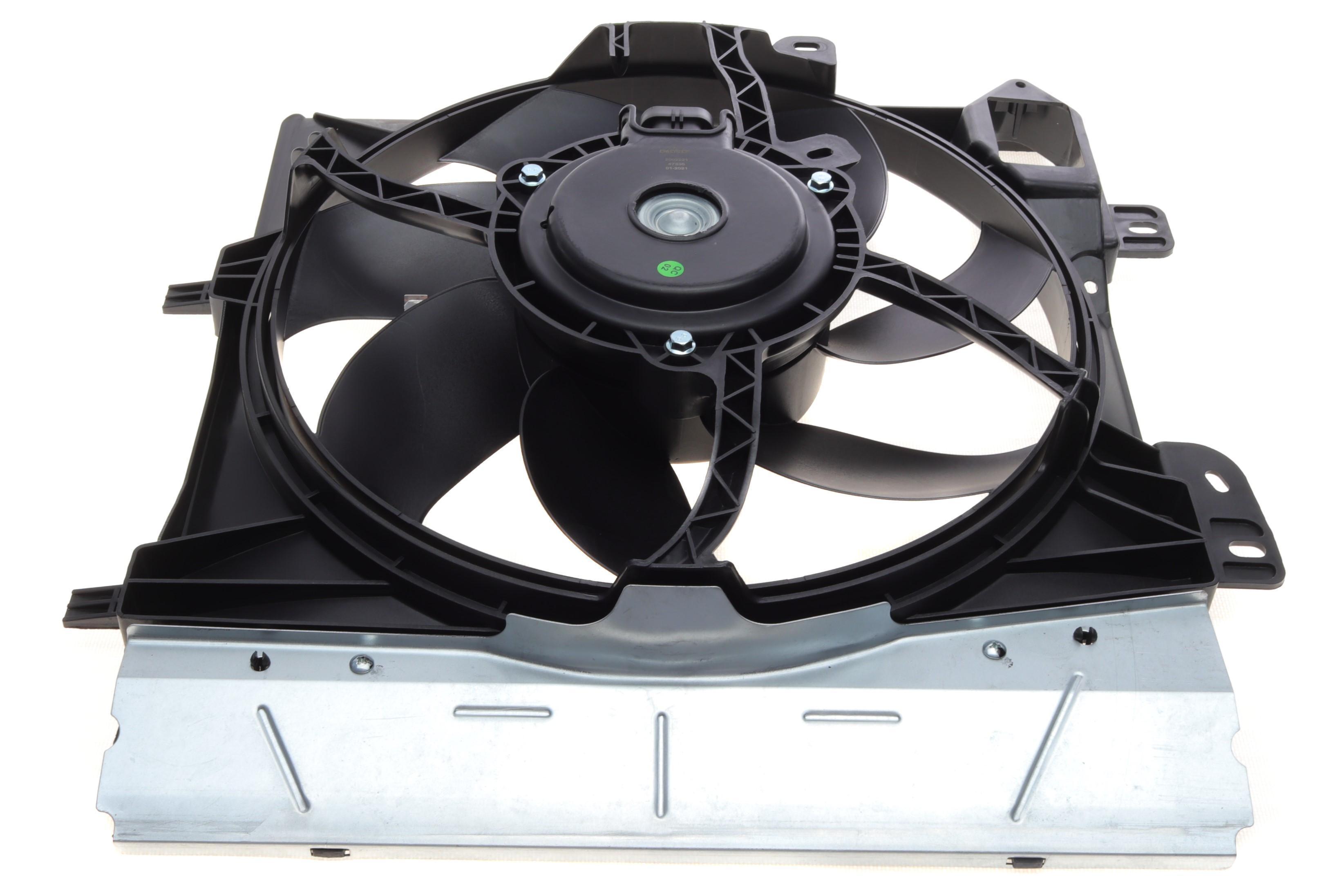 Вентилятор радіатора Citroen C2/C3 1.1-1.6 02-/Peugeot 1007/207/208 1.0-1.6 05- (з дифузором)