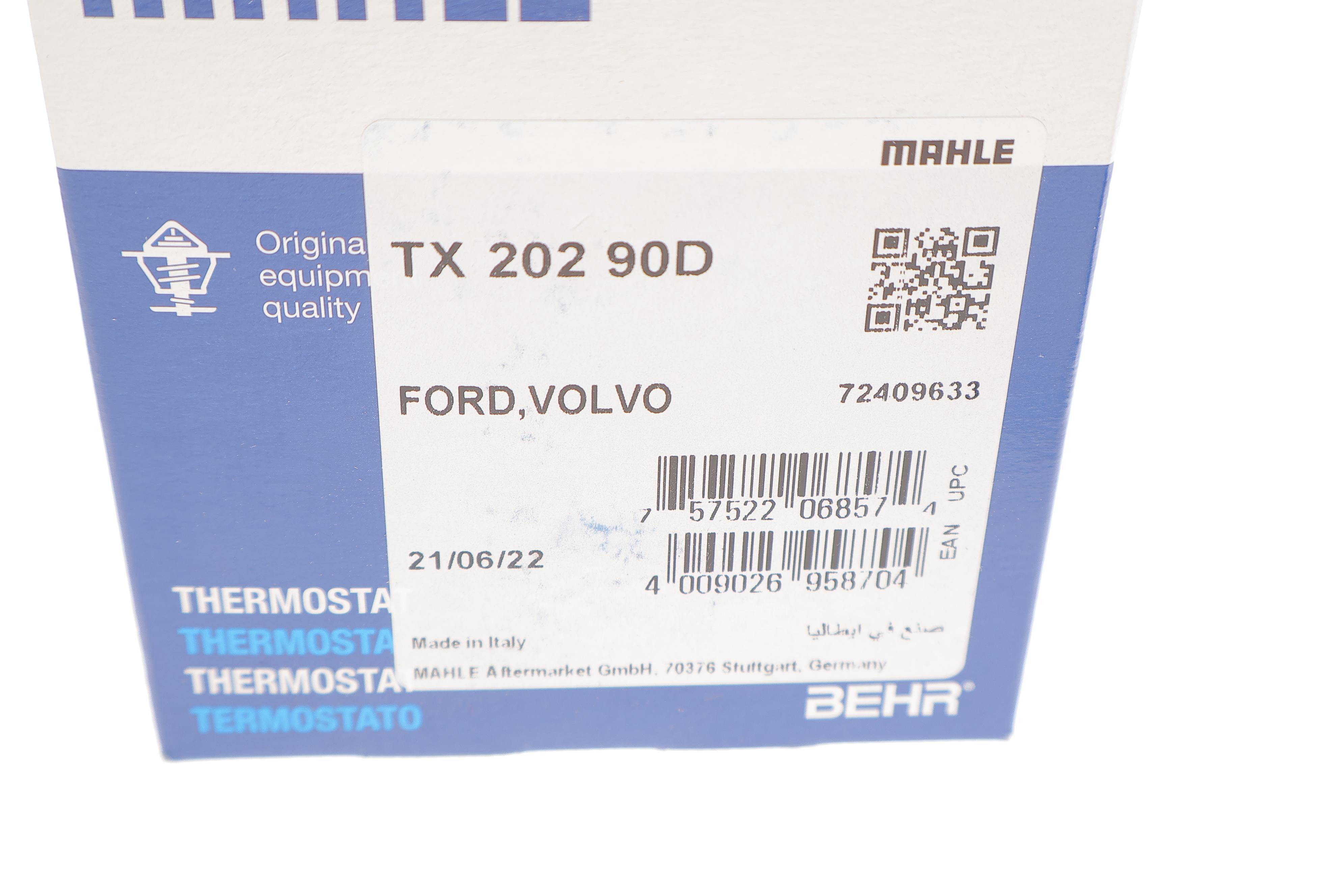 Термостат Ford Focus II/Mondeo IV/Volvo XC70 II/V70 III/ S80 II 2.5/V50/C70 II 2.4/2.5