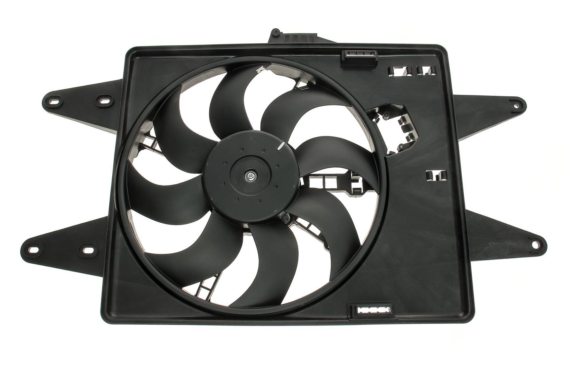 Вентилятор радіатора Fiat Doblo 1.9D 01- (з дифузором)