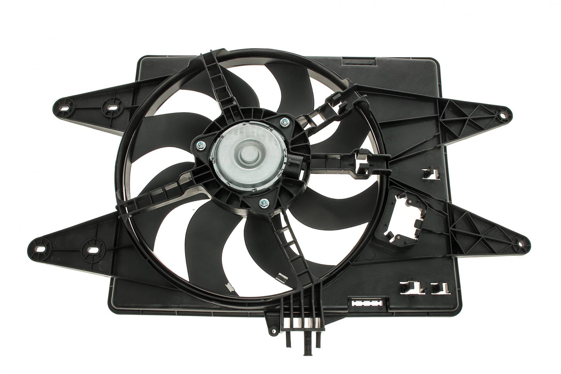 Вентилятор радіатора Fiat Doblo 1.9D 01- (з дифузором)