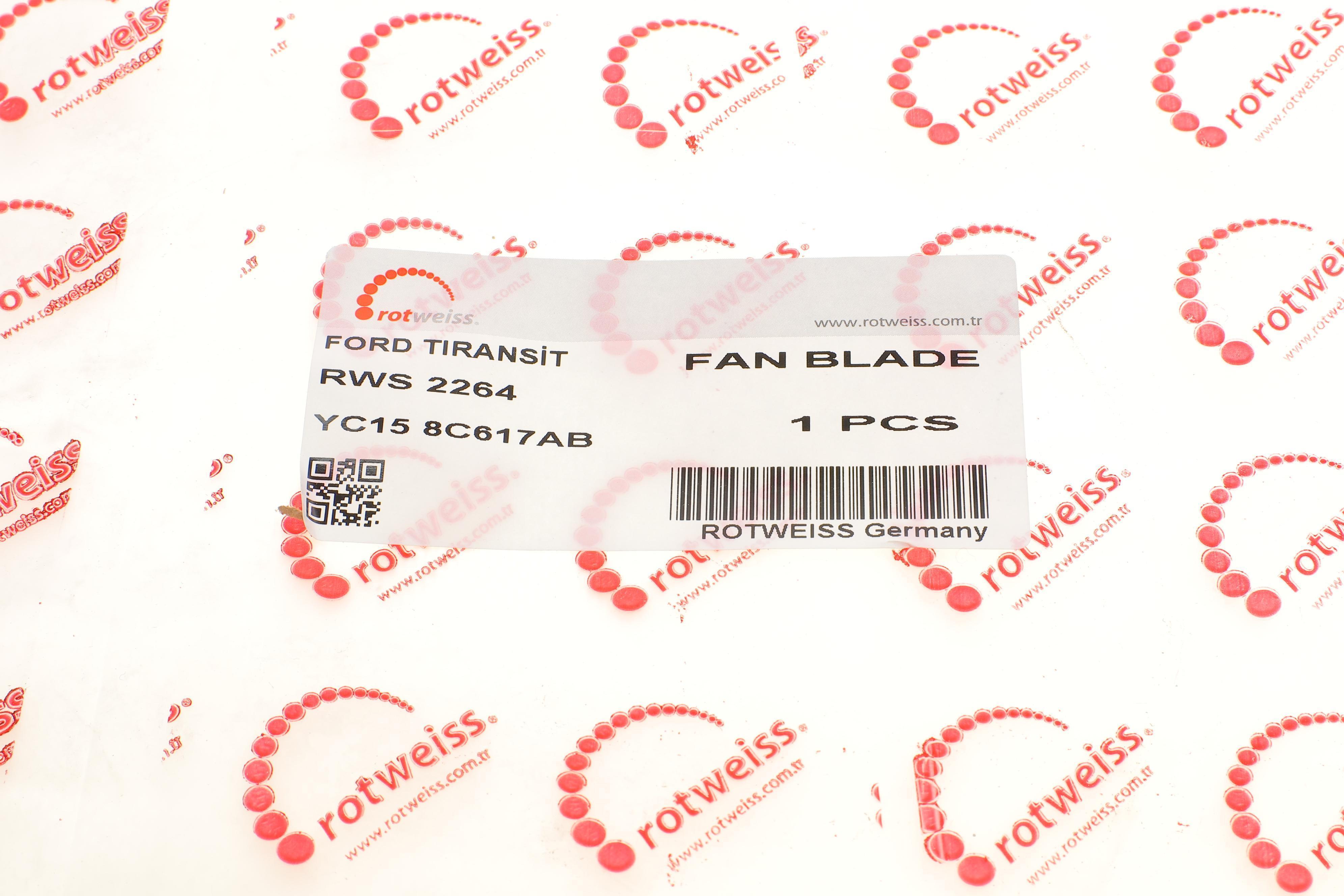 Крильчатка вентилятора Ford Transit 00- 2.4DI/TDCi