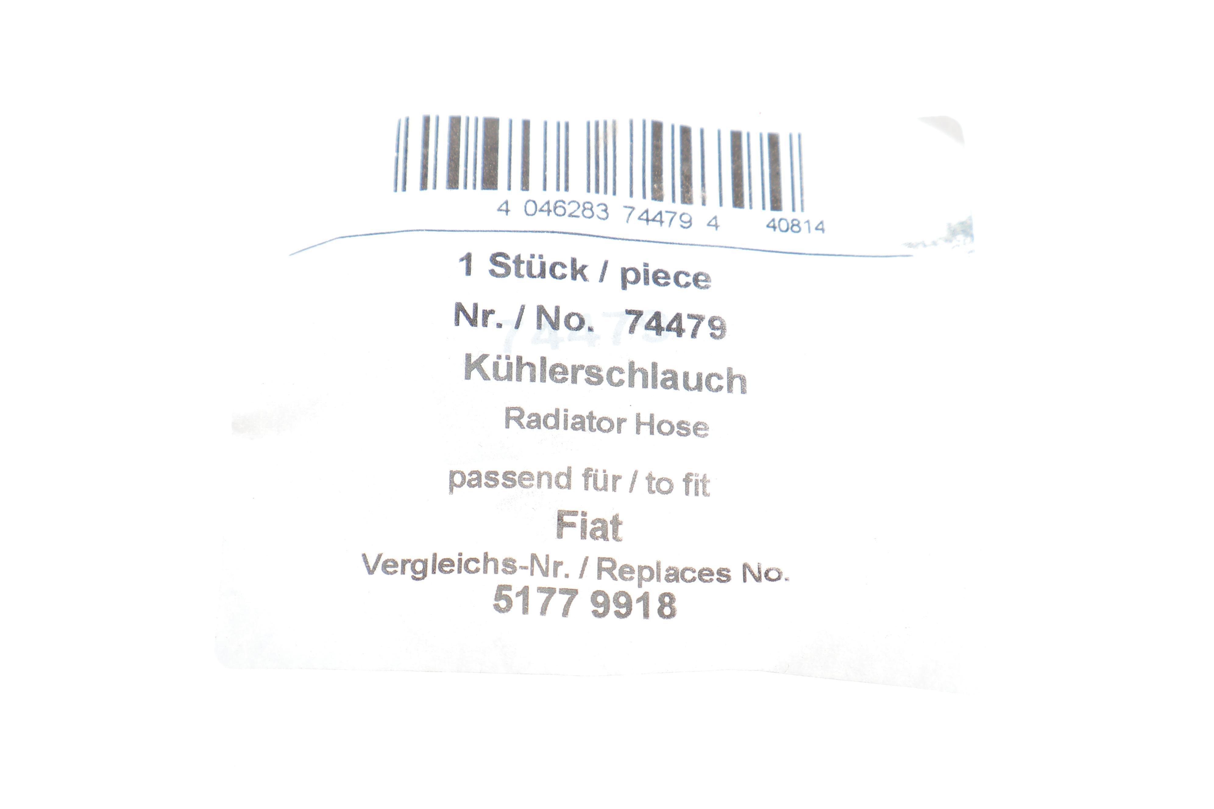 Патрубок радіатора Fiat Panda 03-