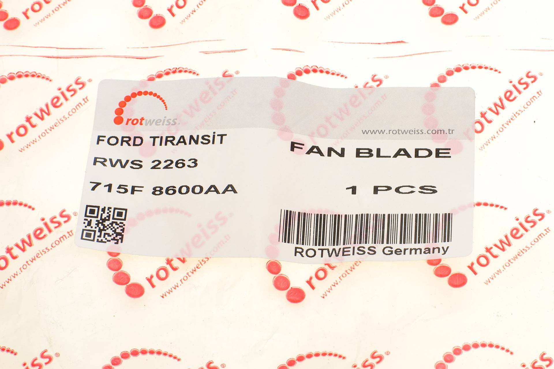 Крильчатка вентилятора Ford Transit 2.4D -84