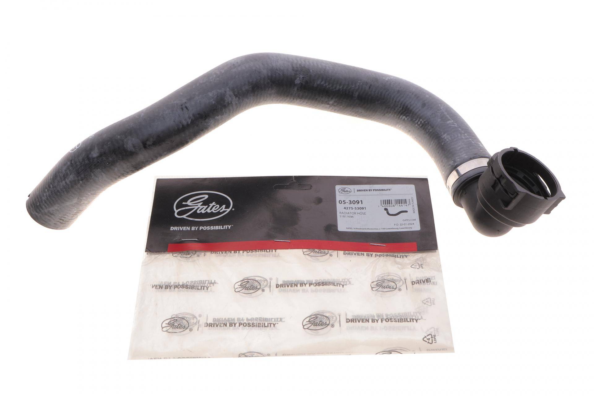 Патрубок радіатора (нижній) Fiat Doblo 1.6/2.0 D Multijet 10-