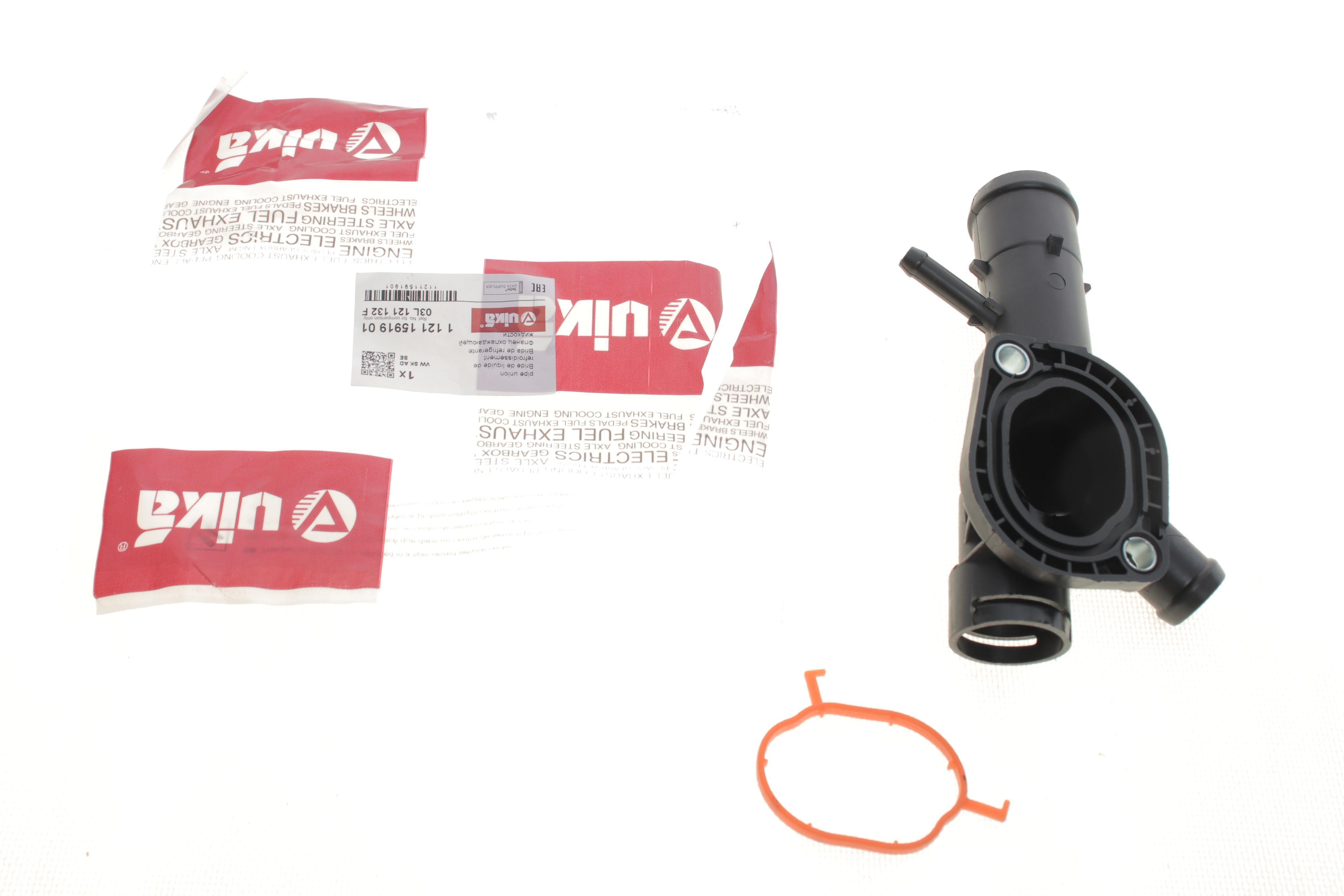 Фланець системи охолодження Skoda Roomster/VW Golf VI 1.2TDI/1.6TDI 09- (з датчиком)