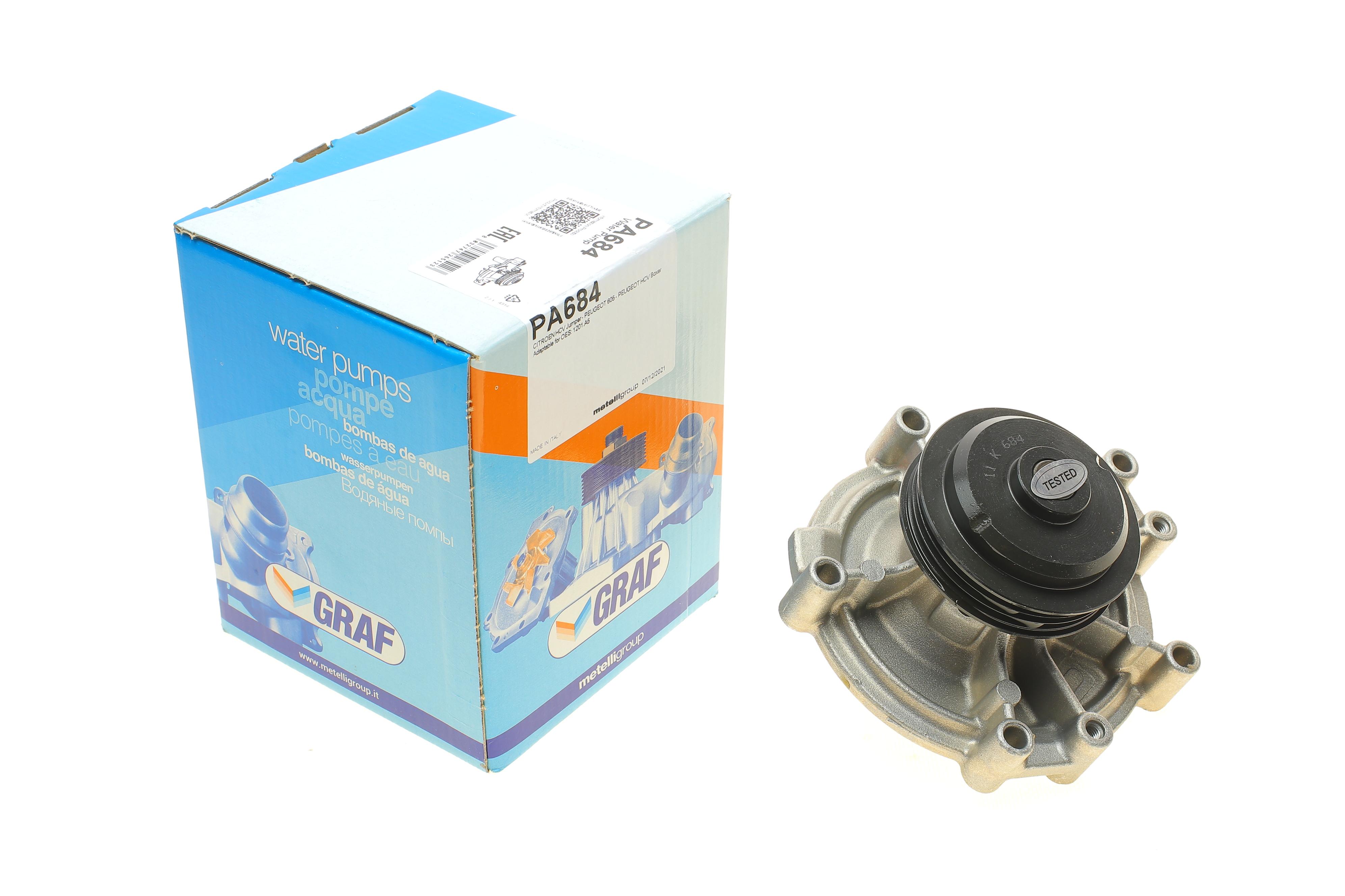 Помпа води Citroen Jumper/Peugeot Boxer 2.5D/TD/TDI/4x4 96-02 (B/B) (8 лоп) (3 канавки)