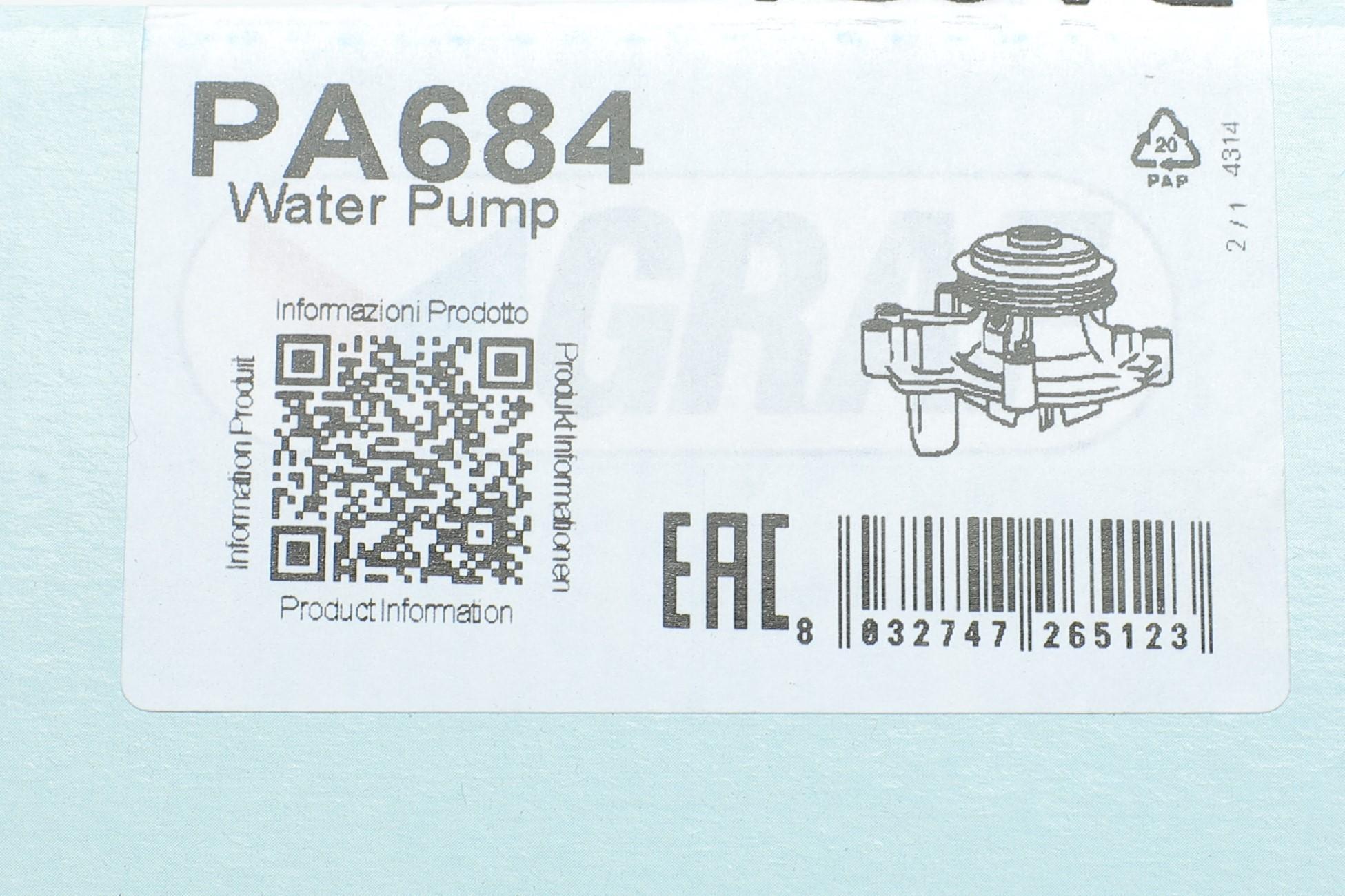 Помпа води Citroen Jumper/Peugeot Boxer 2.5D/TD/TDI/4x4 96-02 (B/B) (8 лоп) (3 канавки)