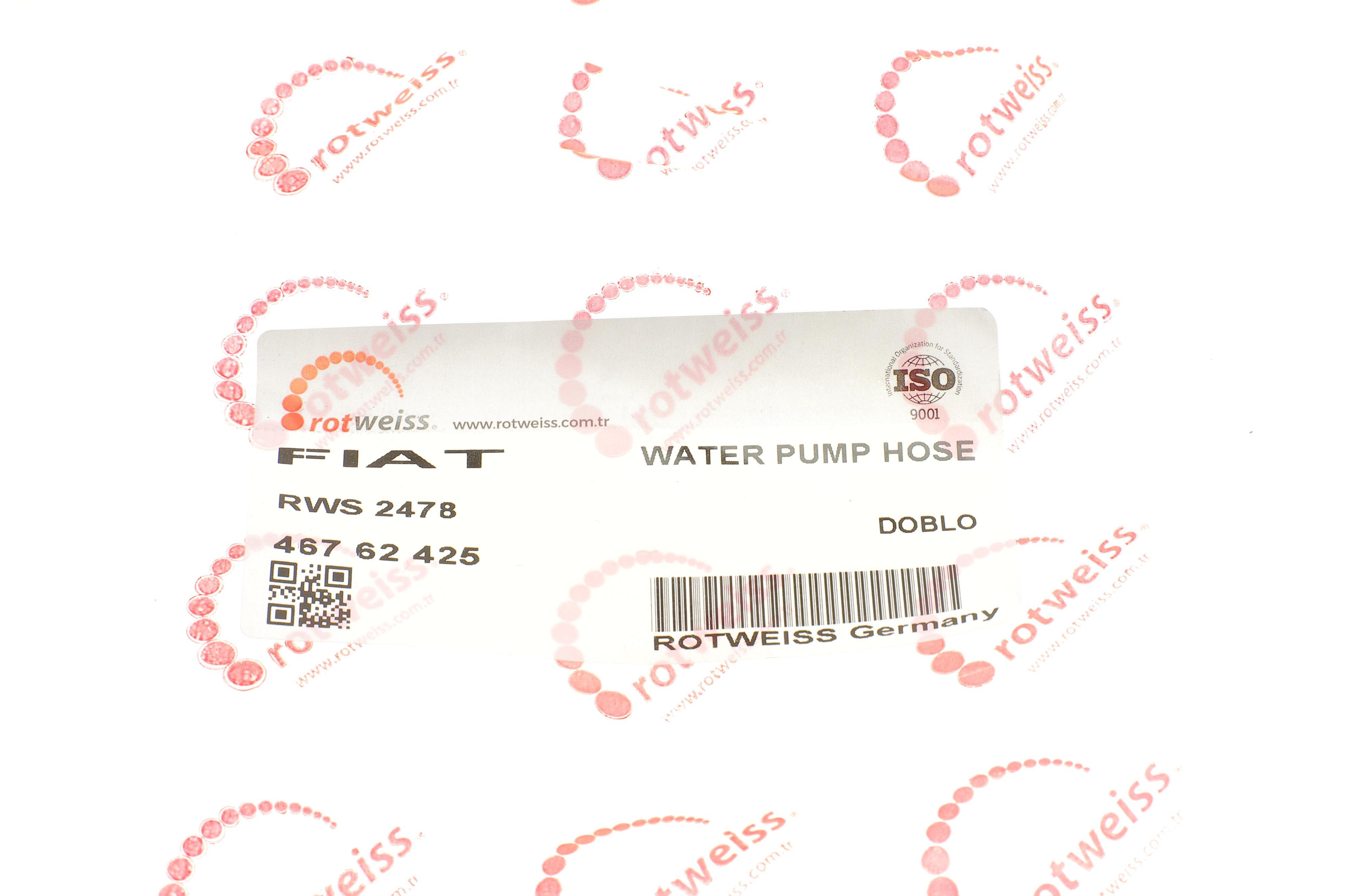 Патрубок системи охолодження Fiat Doblo 1.9 D 01-