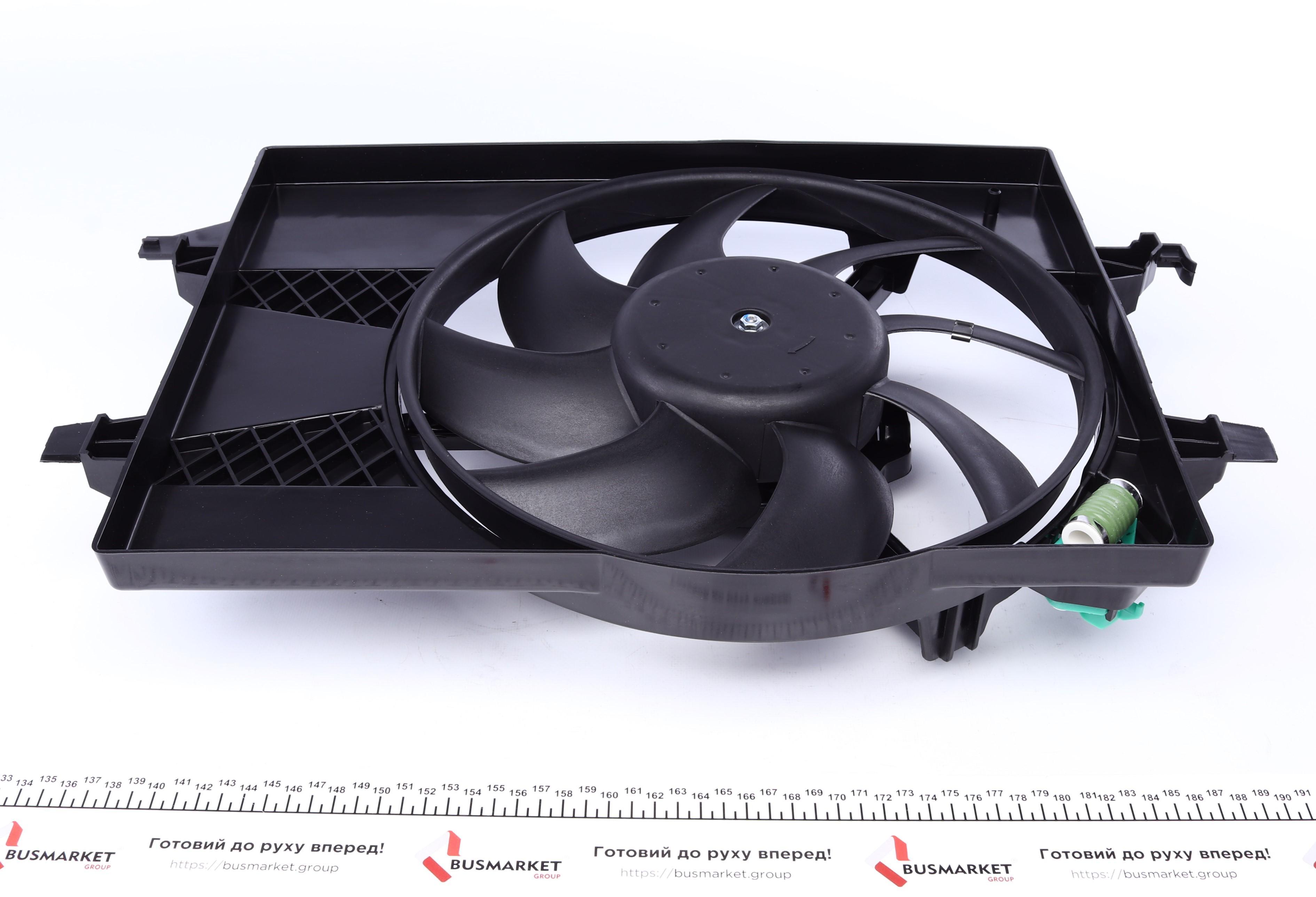 Вентилятор радіатора Ford Fiesta/Fusion 01-12 (з дифузором)