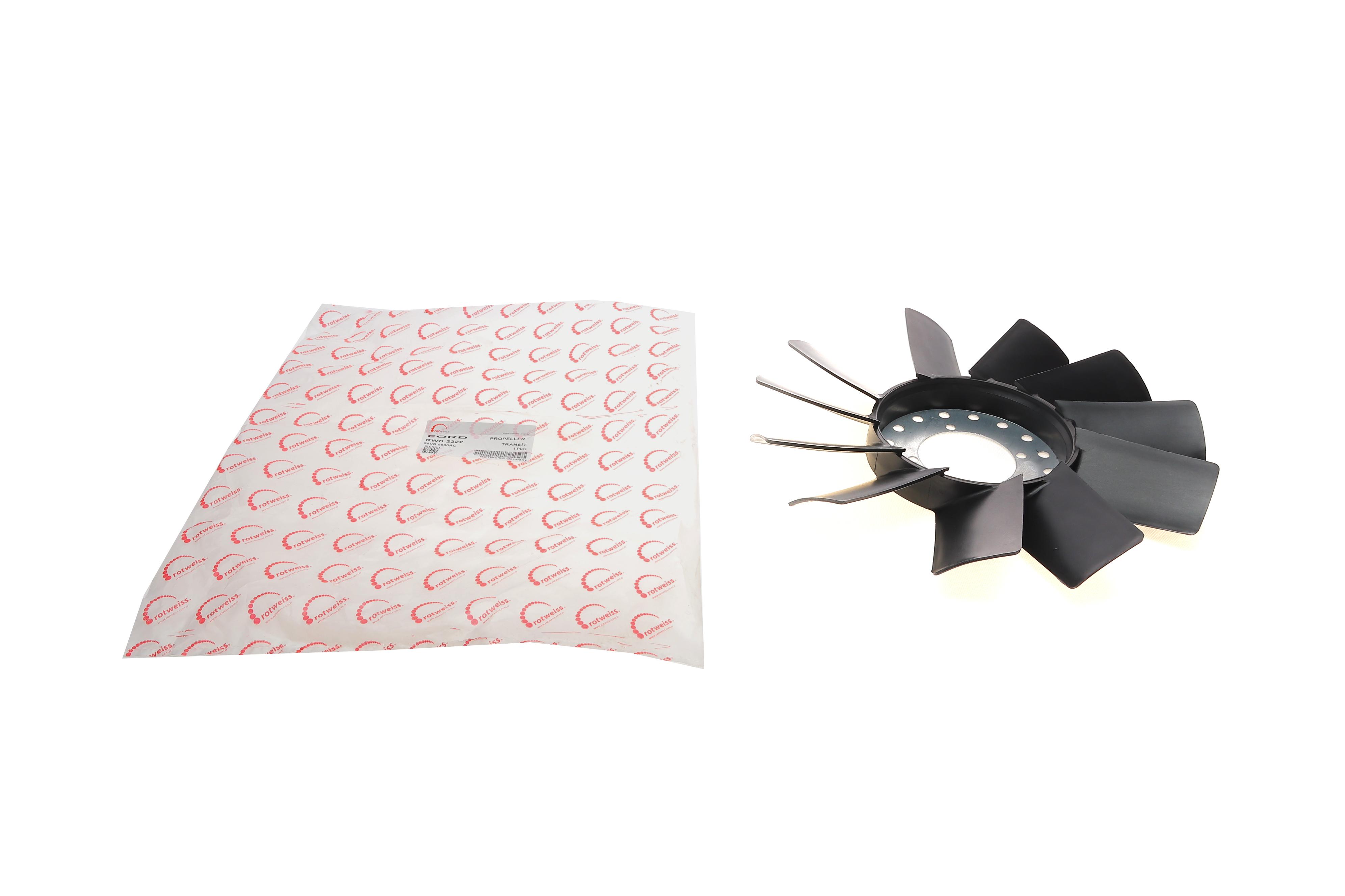 Крильчатка вентилятора Ford Transit 2.5TDI/DI 94-00 (черна)