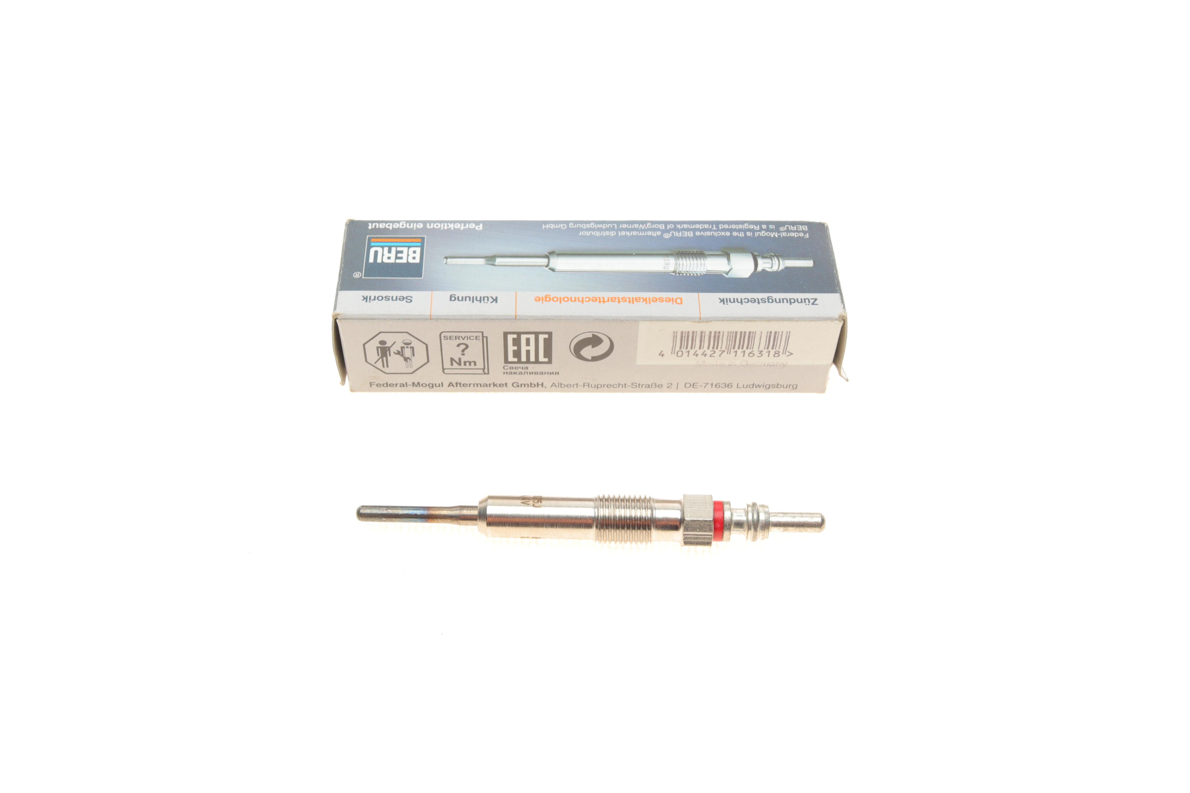 Свічка розжарювання Renault Megane III/Scenic III 1.9dCi 08- (4.4V) M10x1.0 (L=90.5mm) Euro 5