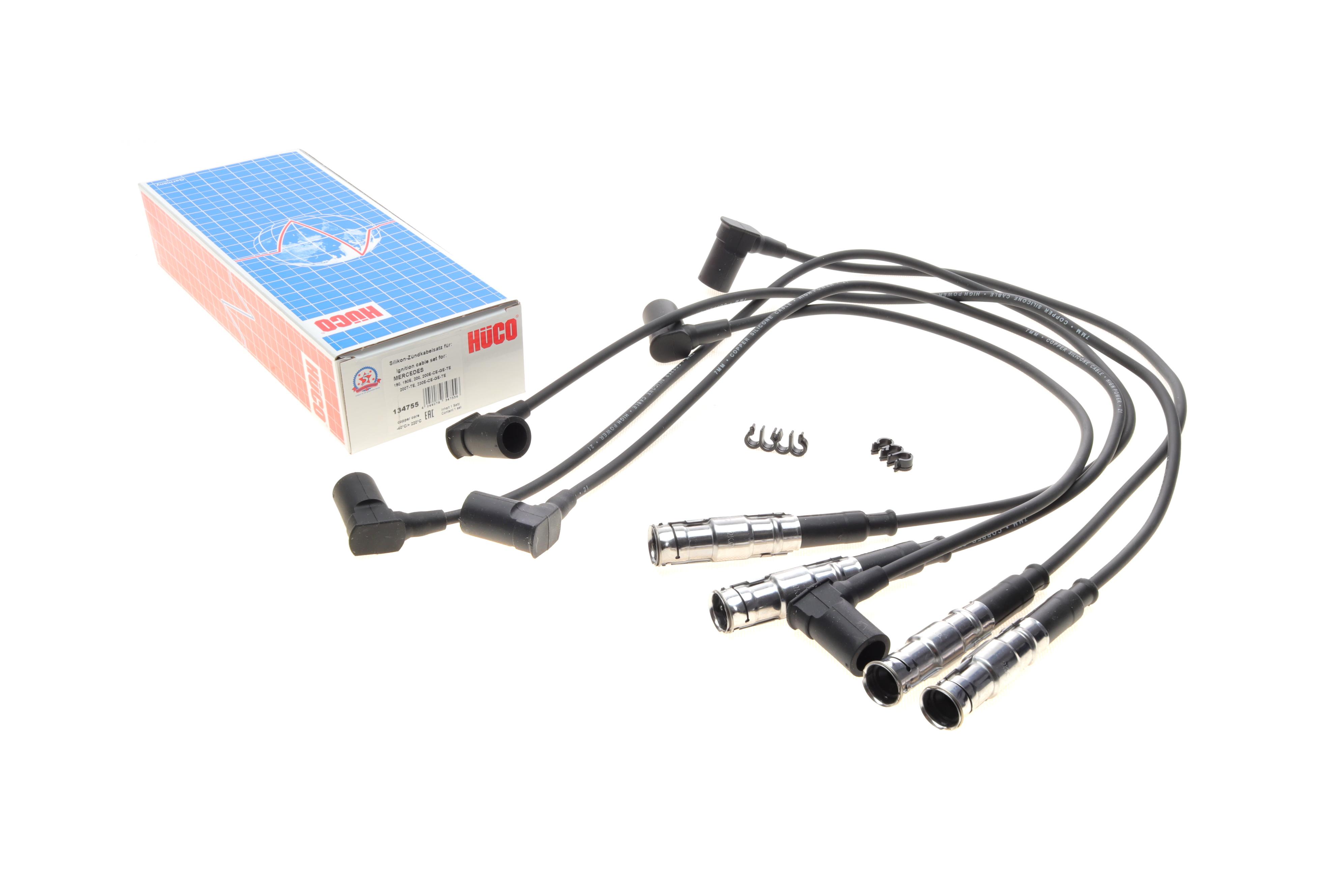 Проводи запалювання DB W124 2.3/1.8/2.0 (к-кт) (HÜCO)