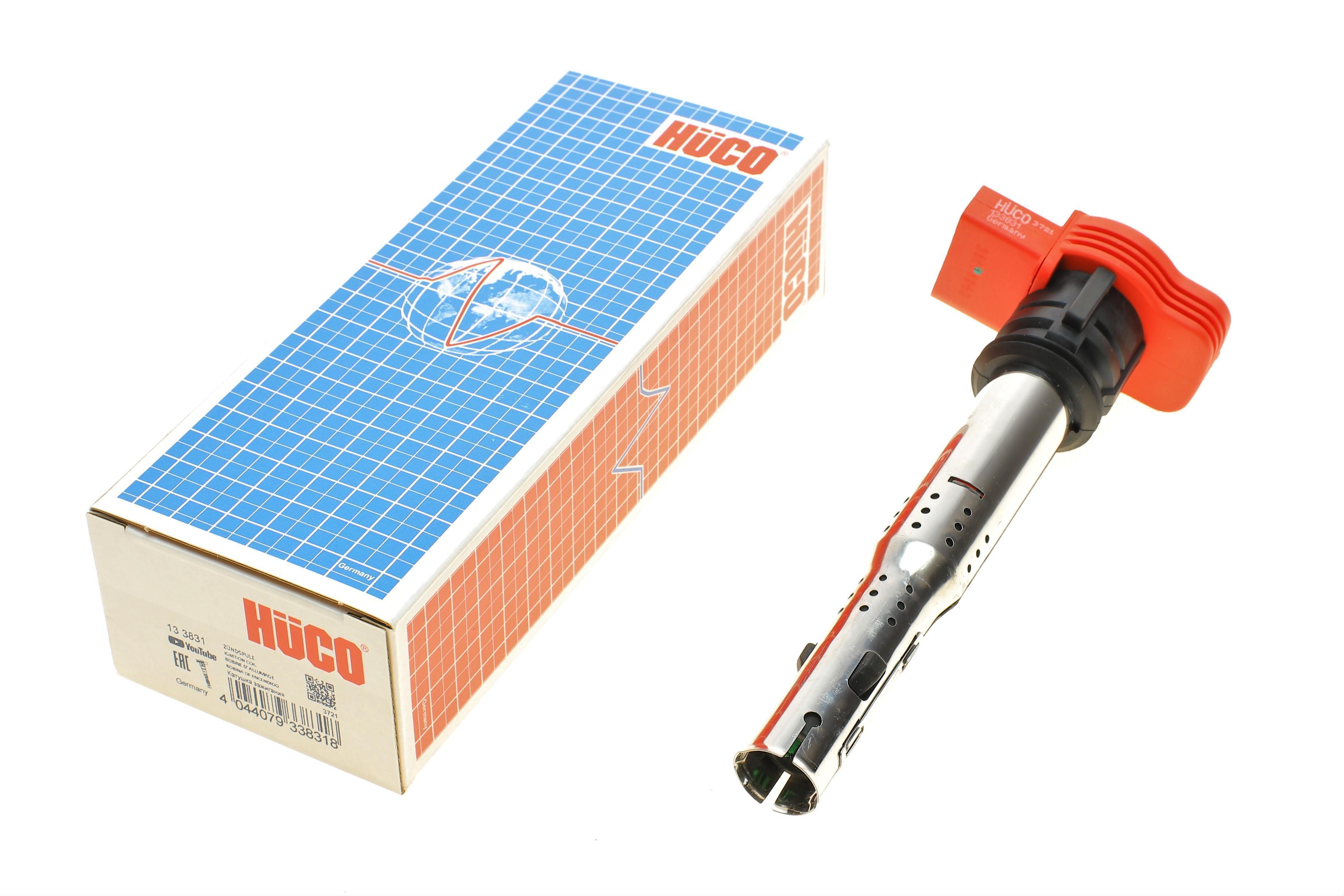 Котушка запалювання Audi A4/A5/A6/A8/VW Touareg/Porsche Cayenne 2.0FSI-5.2FSI 02- (HÜCO)