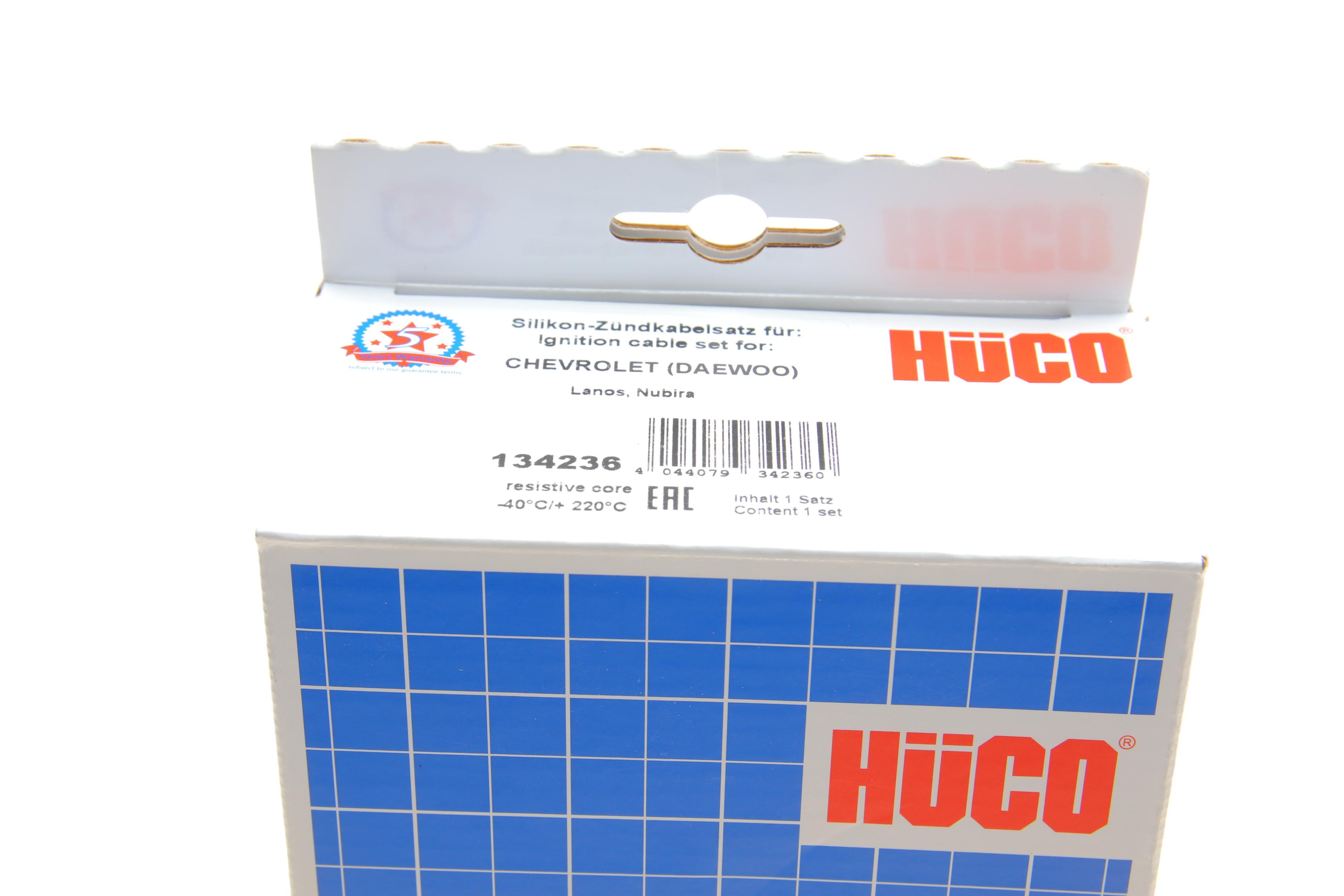 Провід запалювання Chevrolet Aveo/Daewoo Lanos 1.4/1.6 16V 97- (к-кт) (HÜCO)