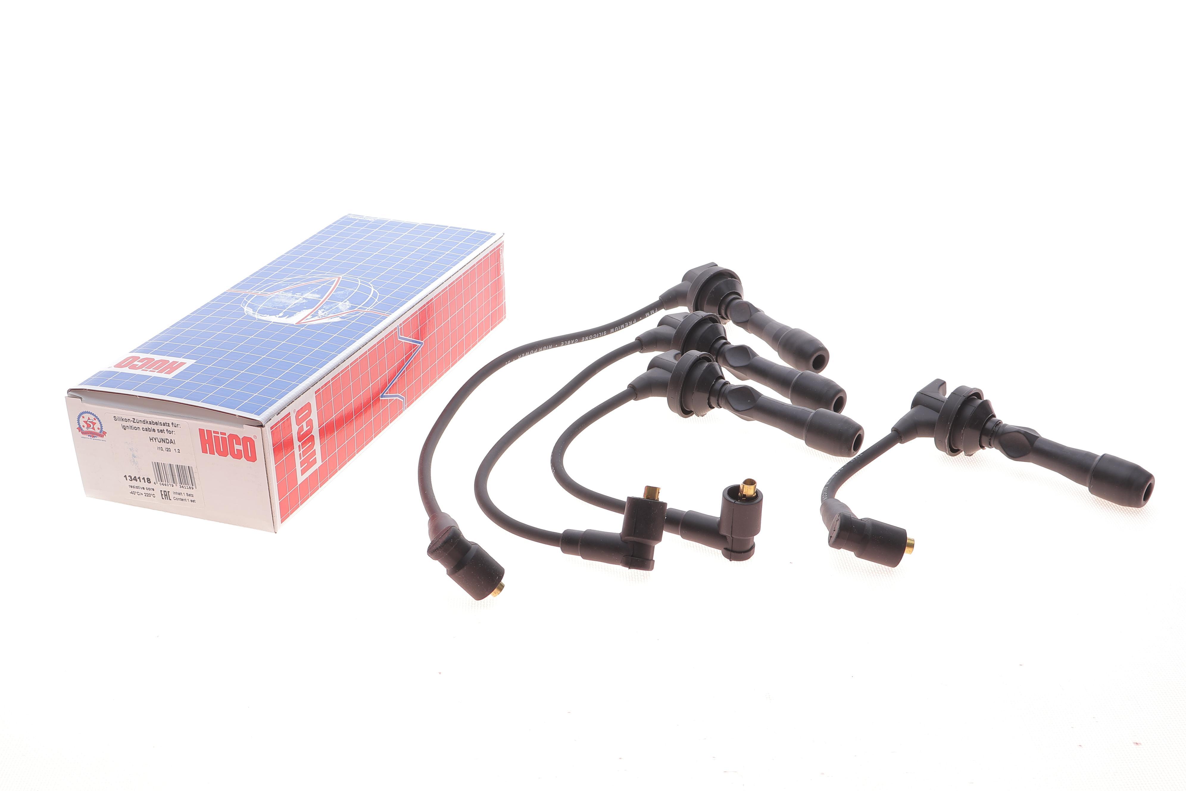 Проводи запалювання Hyundai i10/i20 1.2 08-15/Kia Rio III 1.25 CVVT 11-17 (к-кт) (HÜCO)