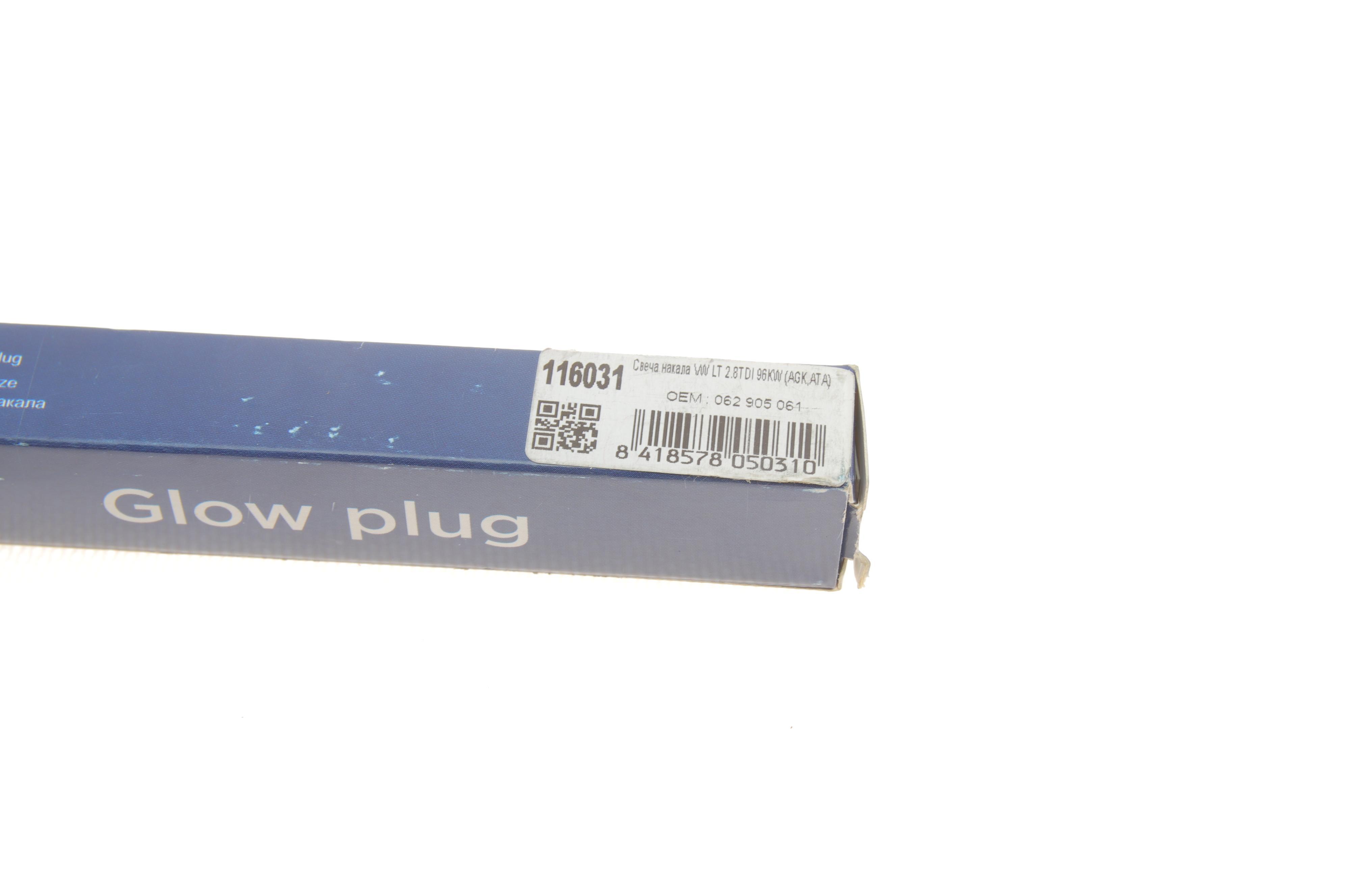 Свічка розжарювання VW LT 2.8TDI (96KW) (AGK, ATA)