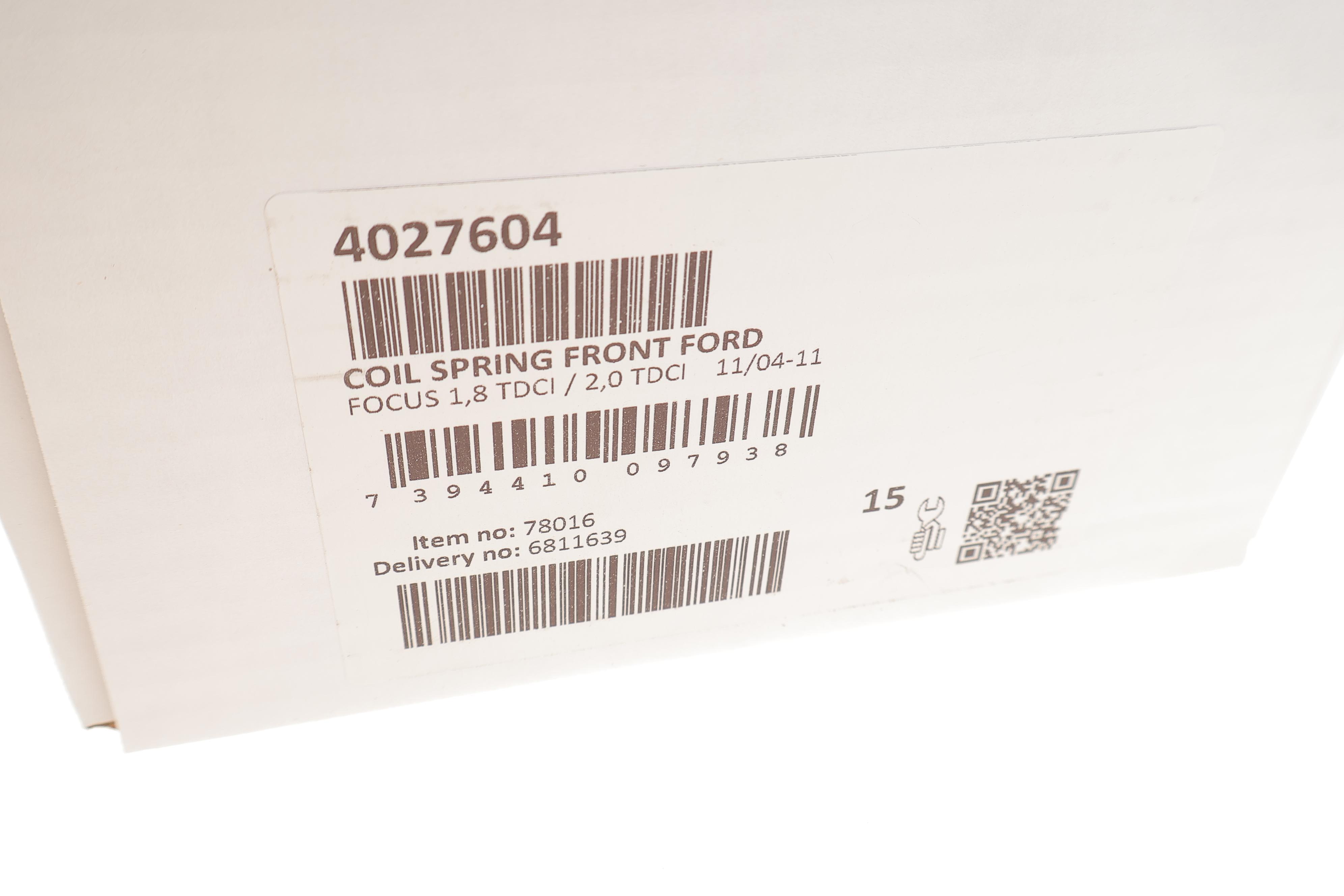 Пружина (передня) Ford Focus II 1.8TDCi/2.0TDCi 04-12 (седан/універсал/нах.зад.частина)