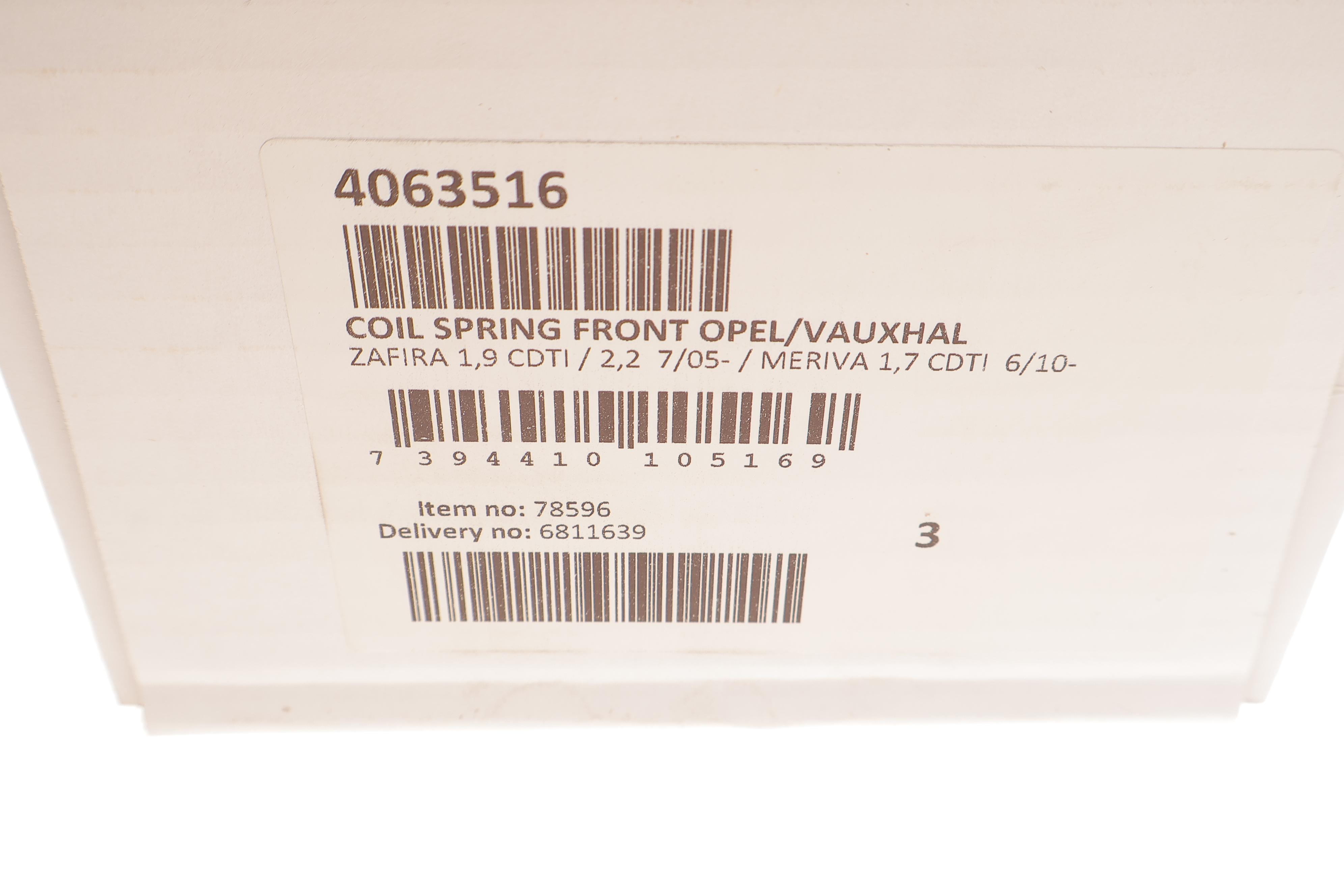 Пружина (передня) Opel Meriva B 1.7CDTI 10-17 (вен)/Zafira B 1.7-1.9CDTI/2.0/2.2 05-15 (вен/фургон)