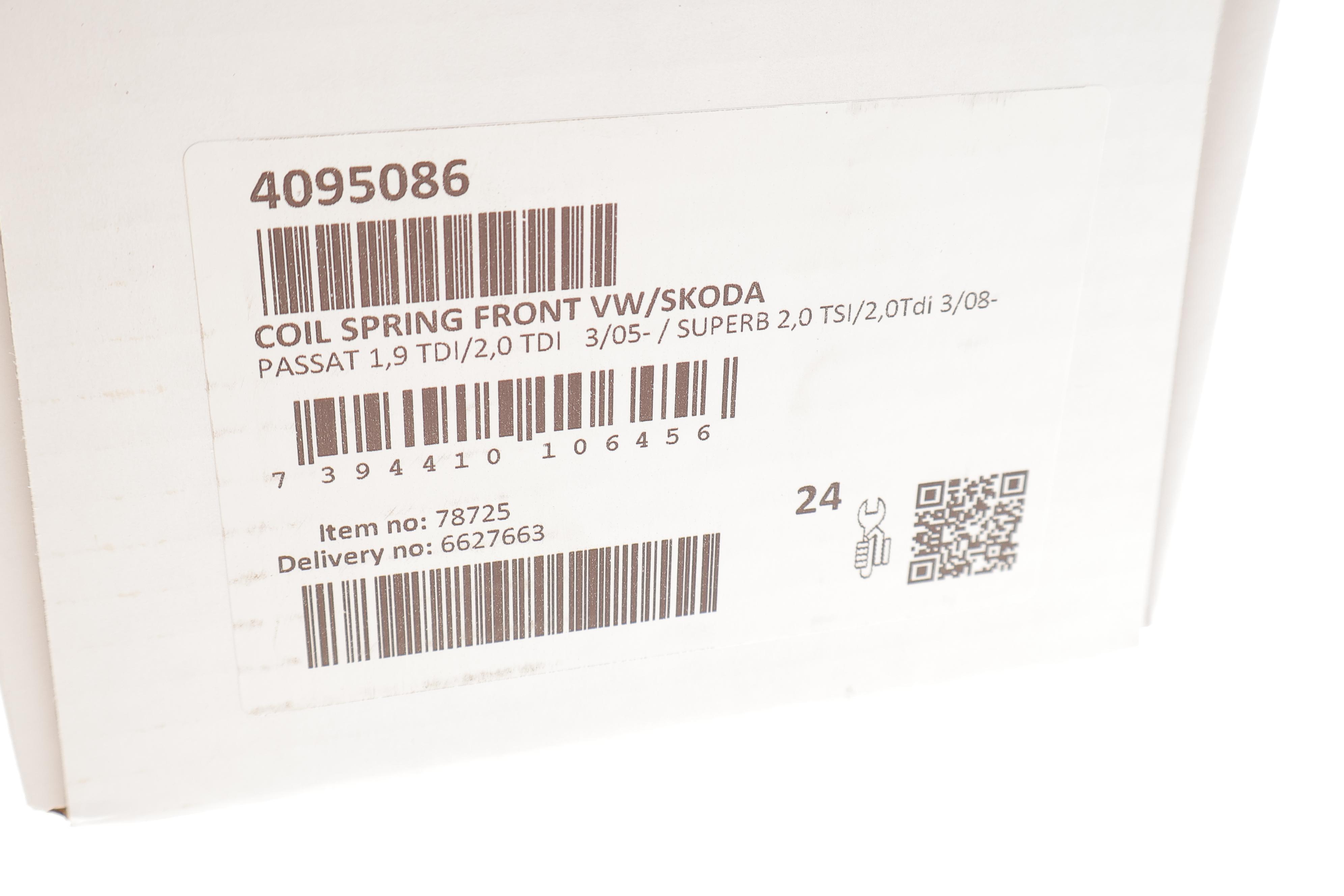 Пружина (передня) VW Passat B6/B7 1.9-2.0TDI/1.4TSI 05-14 (седан/уни)/Skoda SuperB 2.0TDI/TSI 08-15