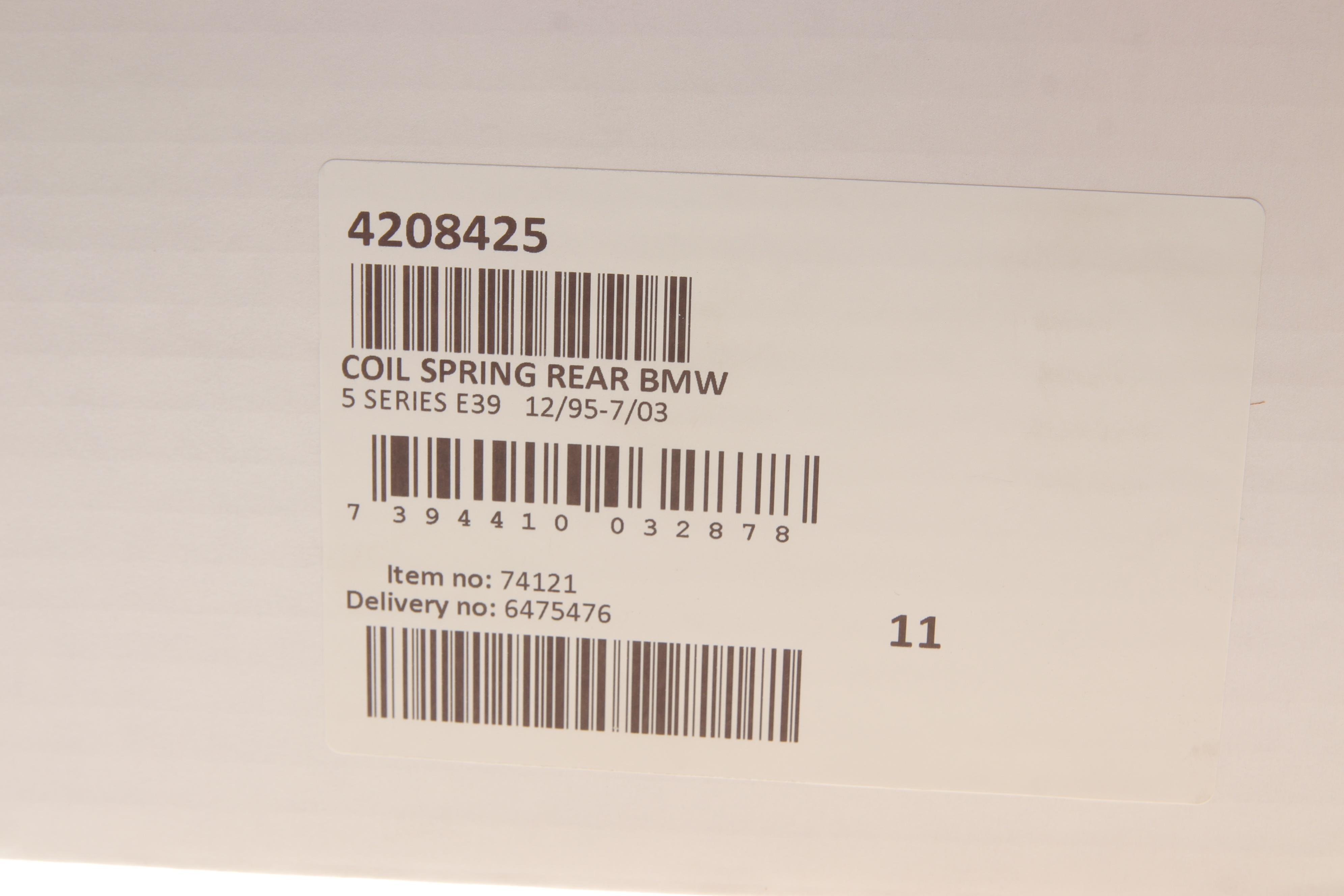 Пружина (задня) BMW 5 (E39) 520d/i/523i/525d/i/td/tds/528i/530d/i/535i/540 95-03 (седан)(без М-тех)