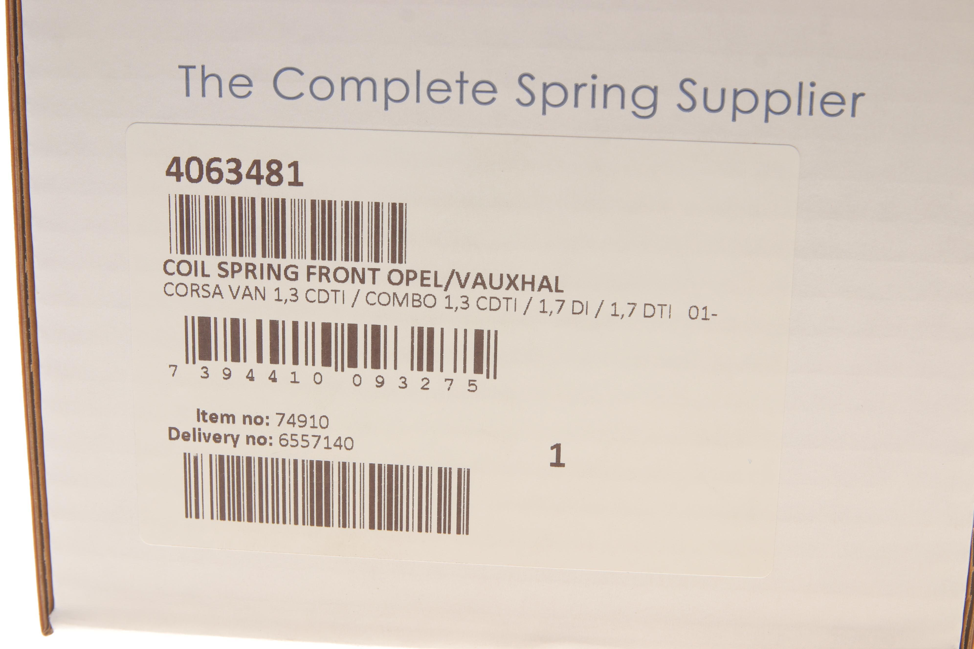 Пружина (передня) Opel Combo/Corsa C 1.3-1.7CDTI/DI/DTI 16V 01- (вен не для підвищ.нагр./фургон)