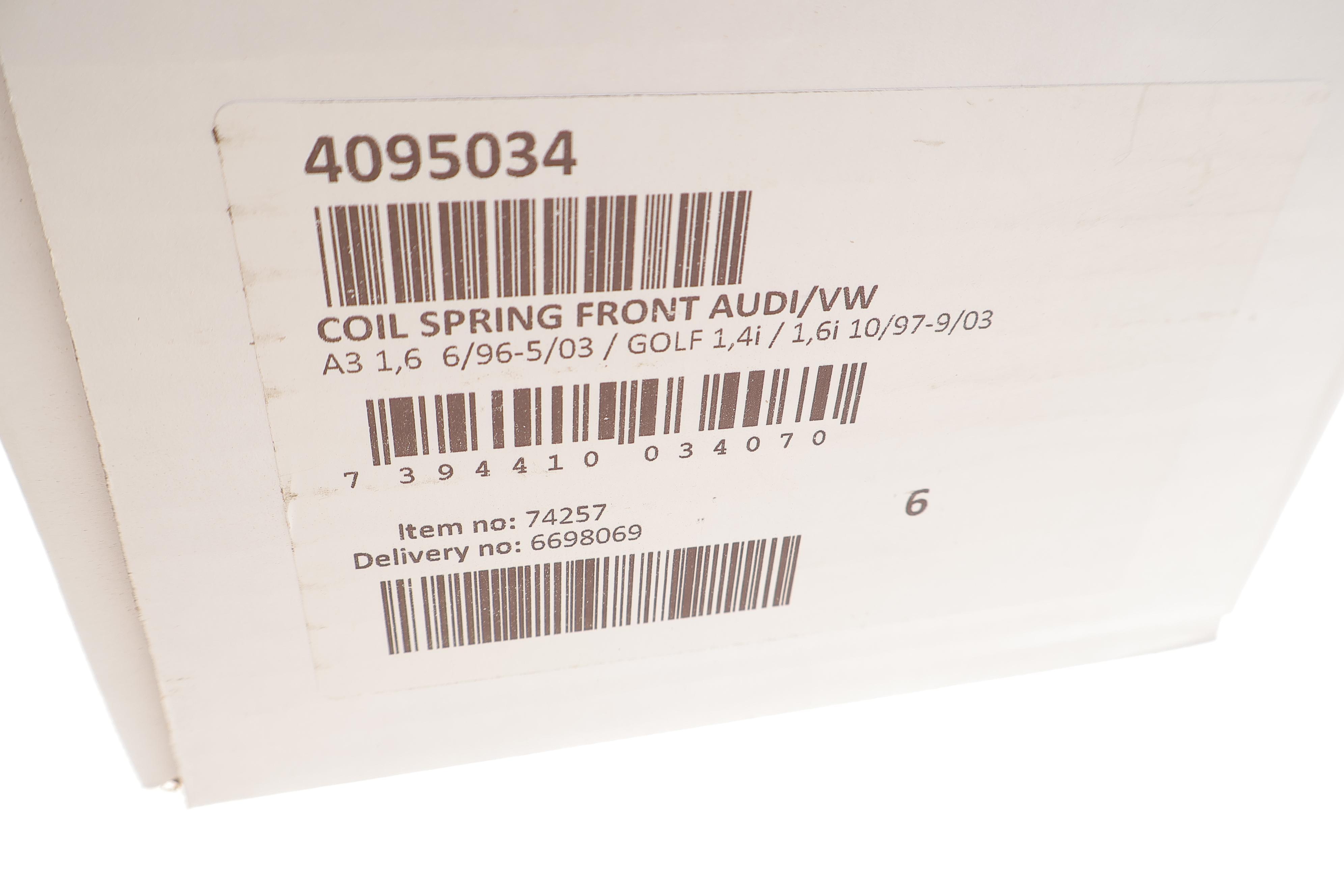 Пружина (передня) VW Golf IV 1.4 16V (-AC)/1.6/16V/FSI МКПП (-AC) 97-06 (накл.з.ч/ун)/Audi A3 96-03