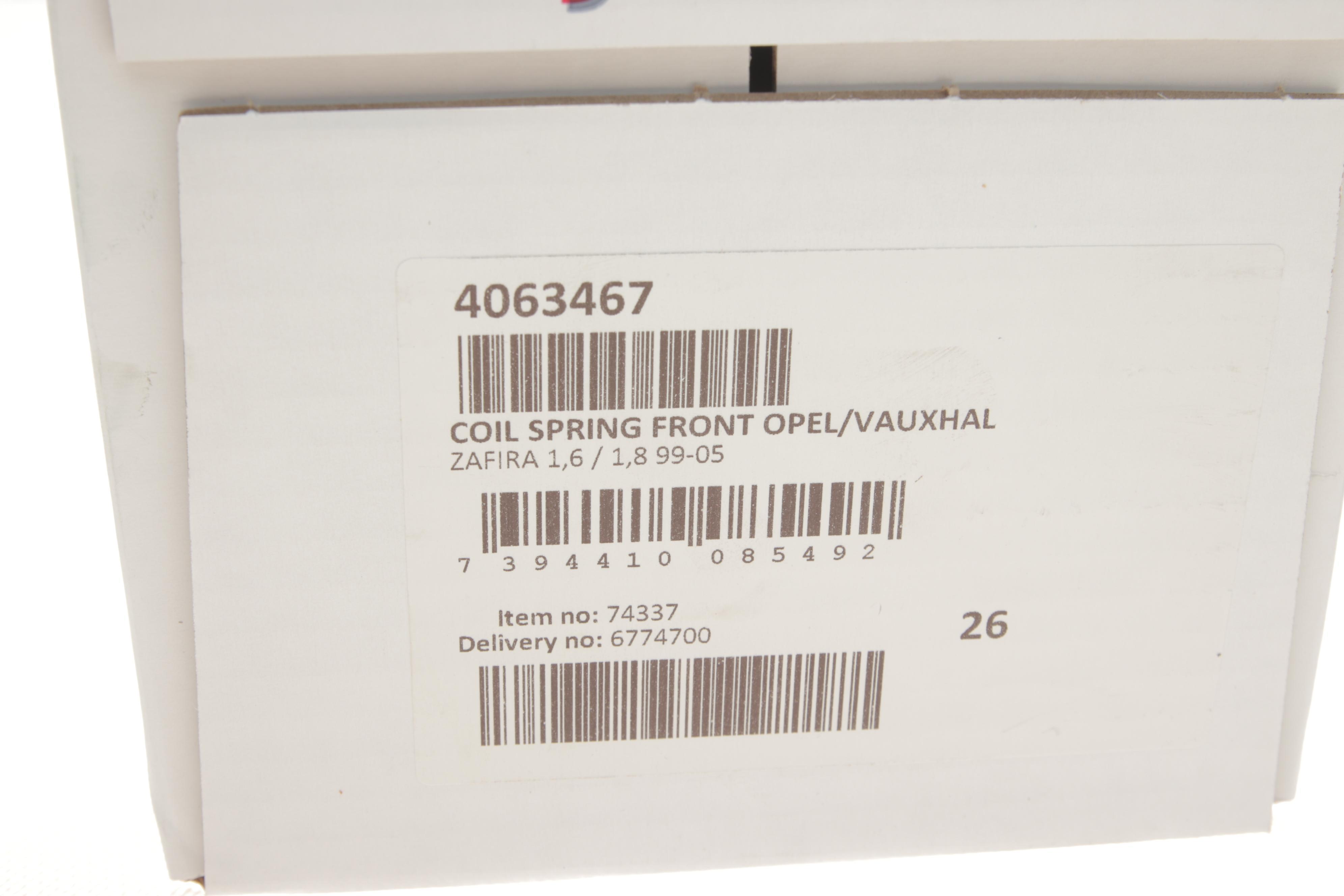 Пружина (передня) Opel Zafira A 1.6 16V/1.6CNG/1.8 16V/2.0OPC 99-05 (вен)