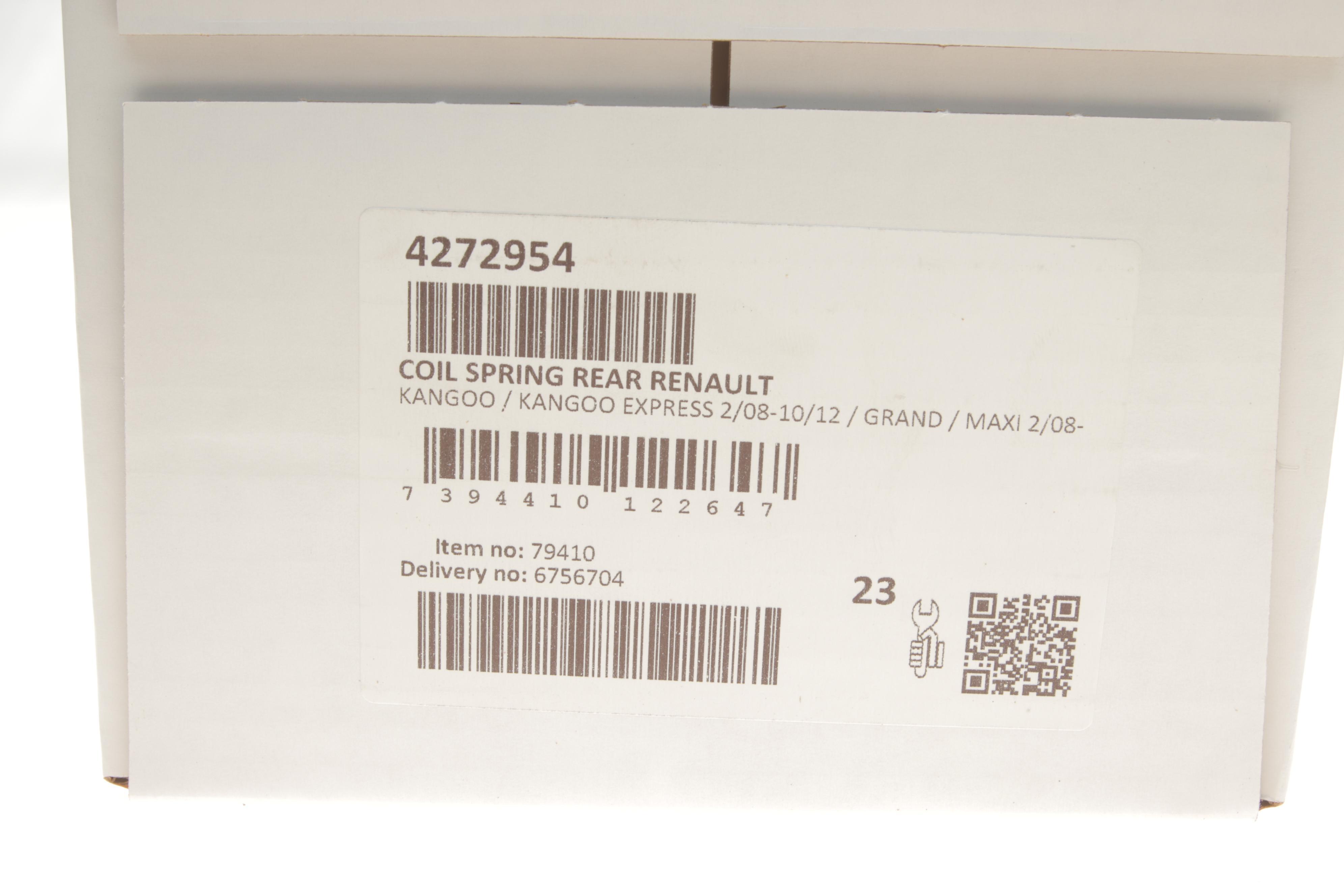 Пружина (задня) Renault Kangoo 1.5dCi/1.6 08- (вен/фургон) (осн:Kangoo/Kangoo Express/Grand Kangoo)